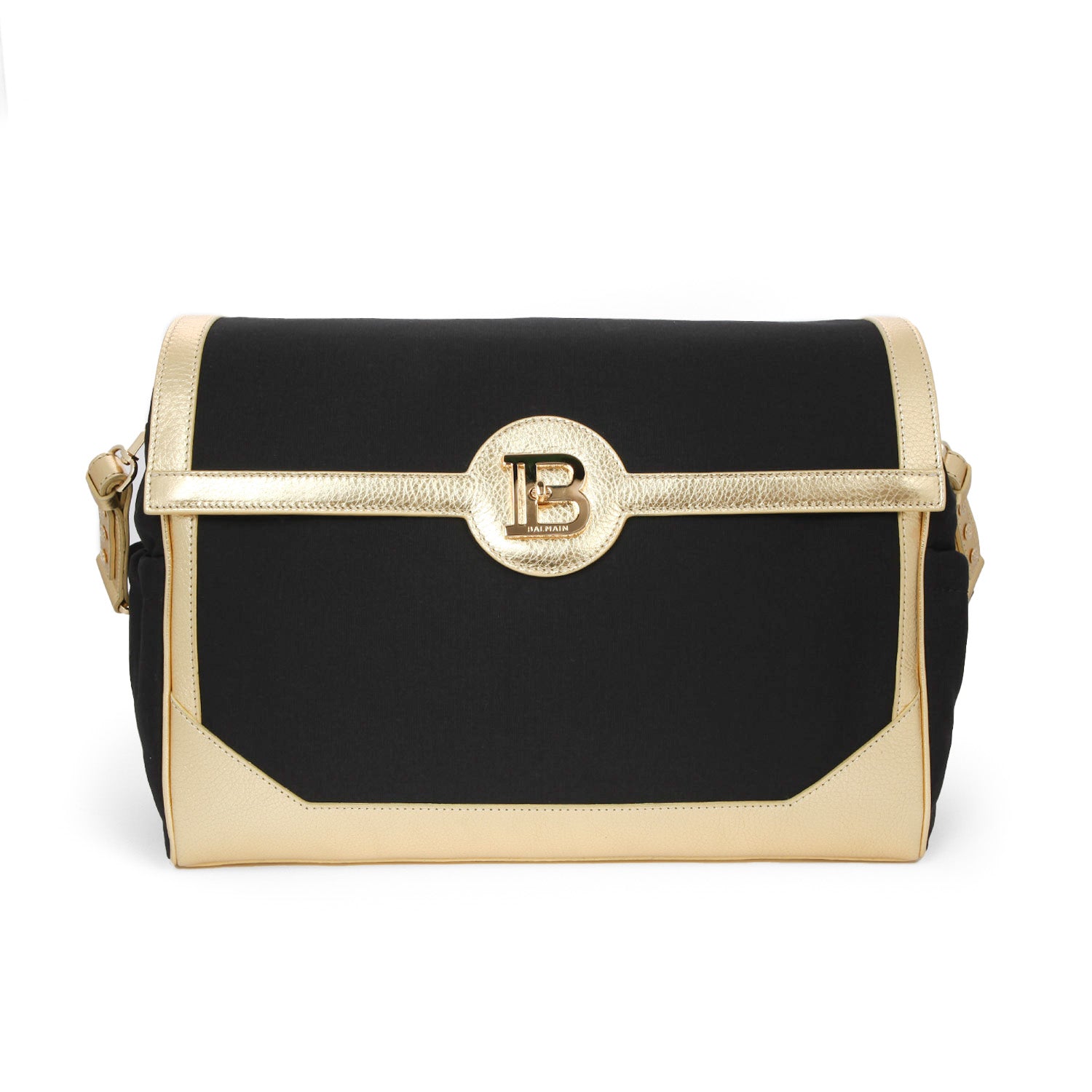 BORSA FASCIATOIO NERA E ORO CON MONOGRAMMA - annameglio.com abbigliamento moda