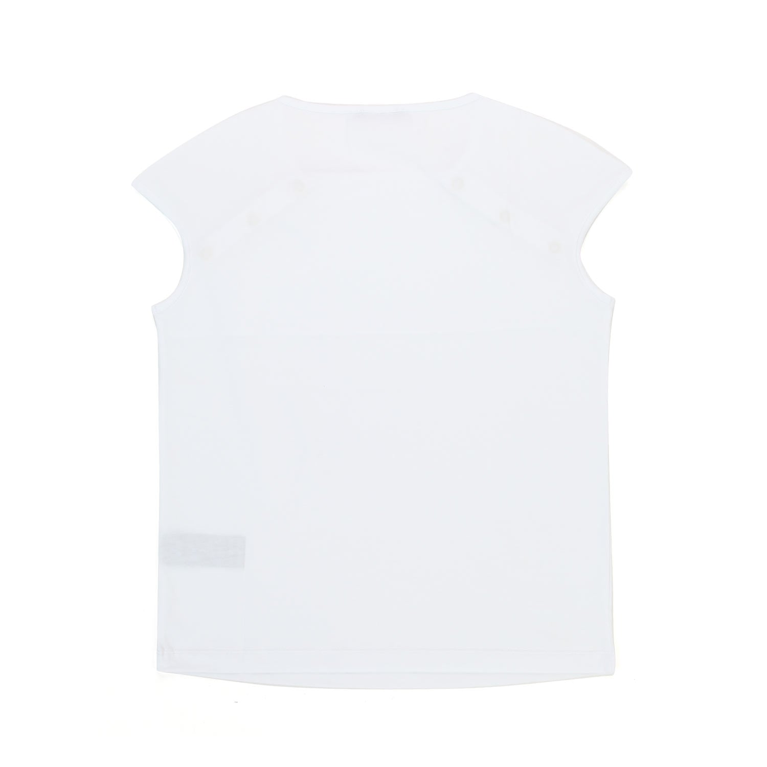 T-SHIRT BIANCA CON BOTTONI ORO BAMBINA TEEN - annameglio.com abbigliamento moda