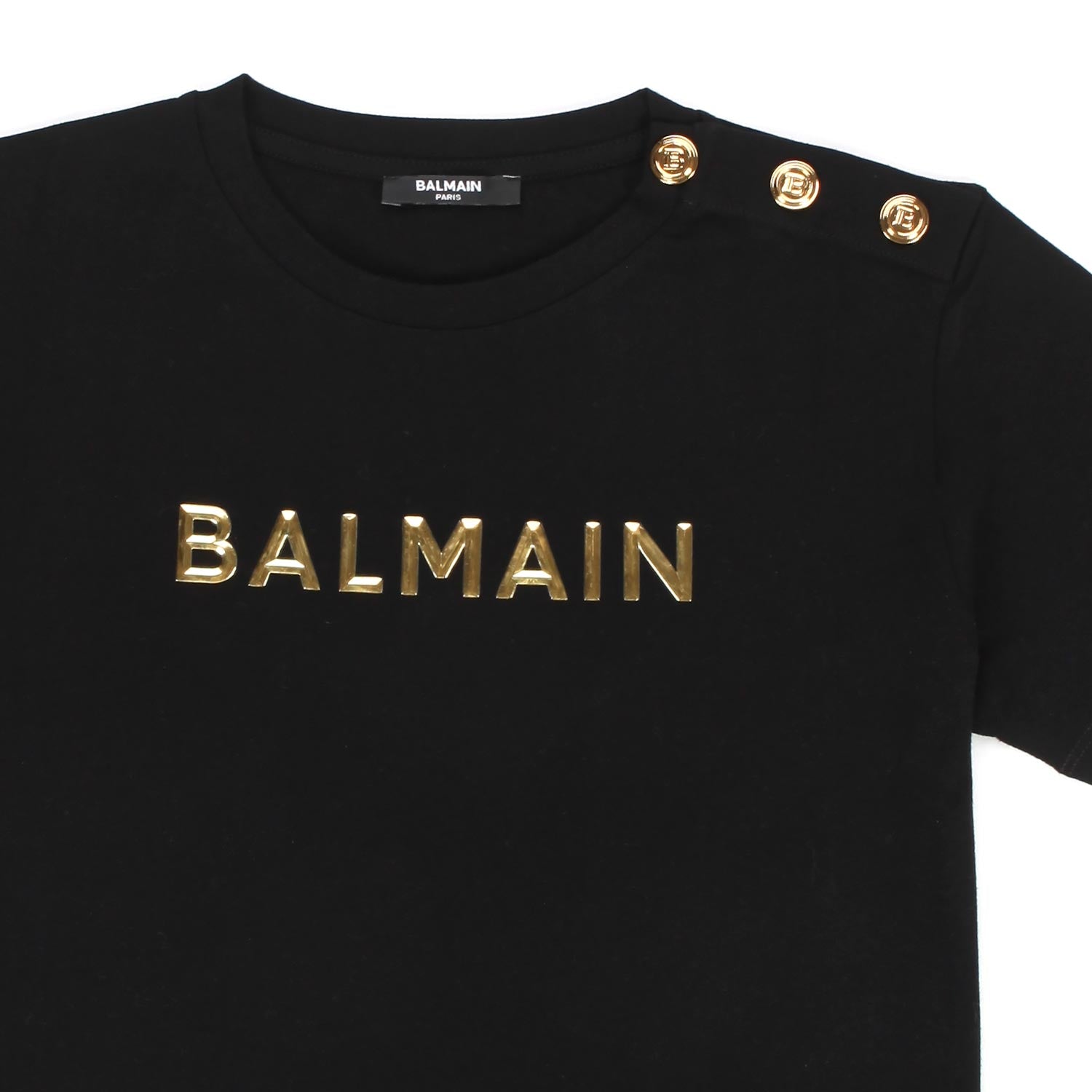 T-SHIRT NERA LOGO ORO GIRL - annameglio.com abbigliamento moda