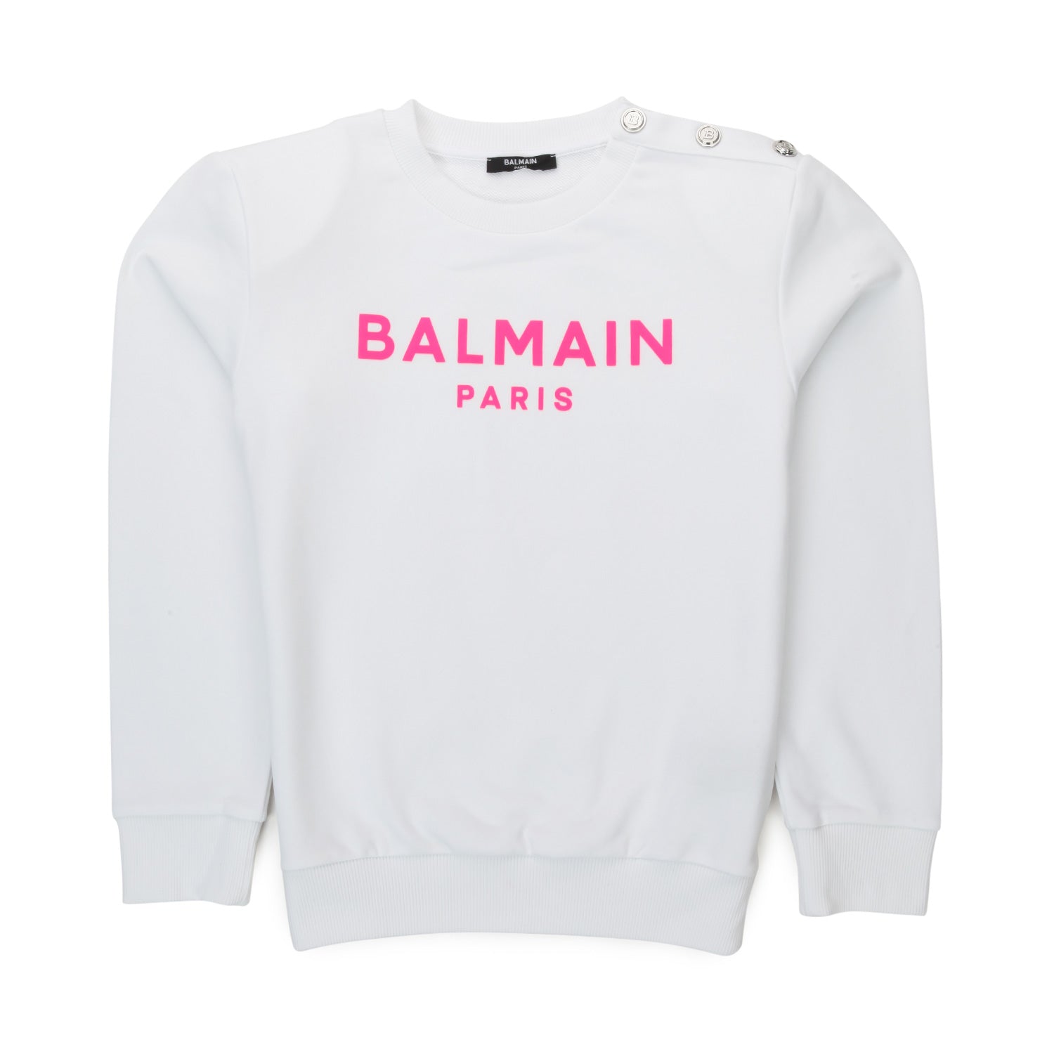 FELPA BIANCA CON BOTTONI SILVER BAMBINA E TEEN - annameglio.com abbigliamento moda