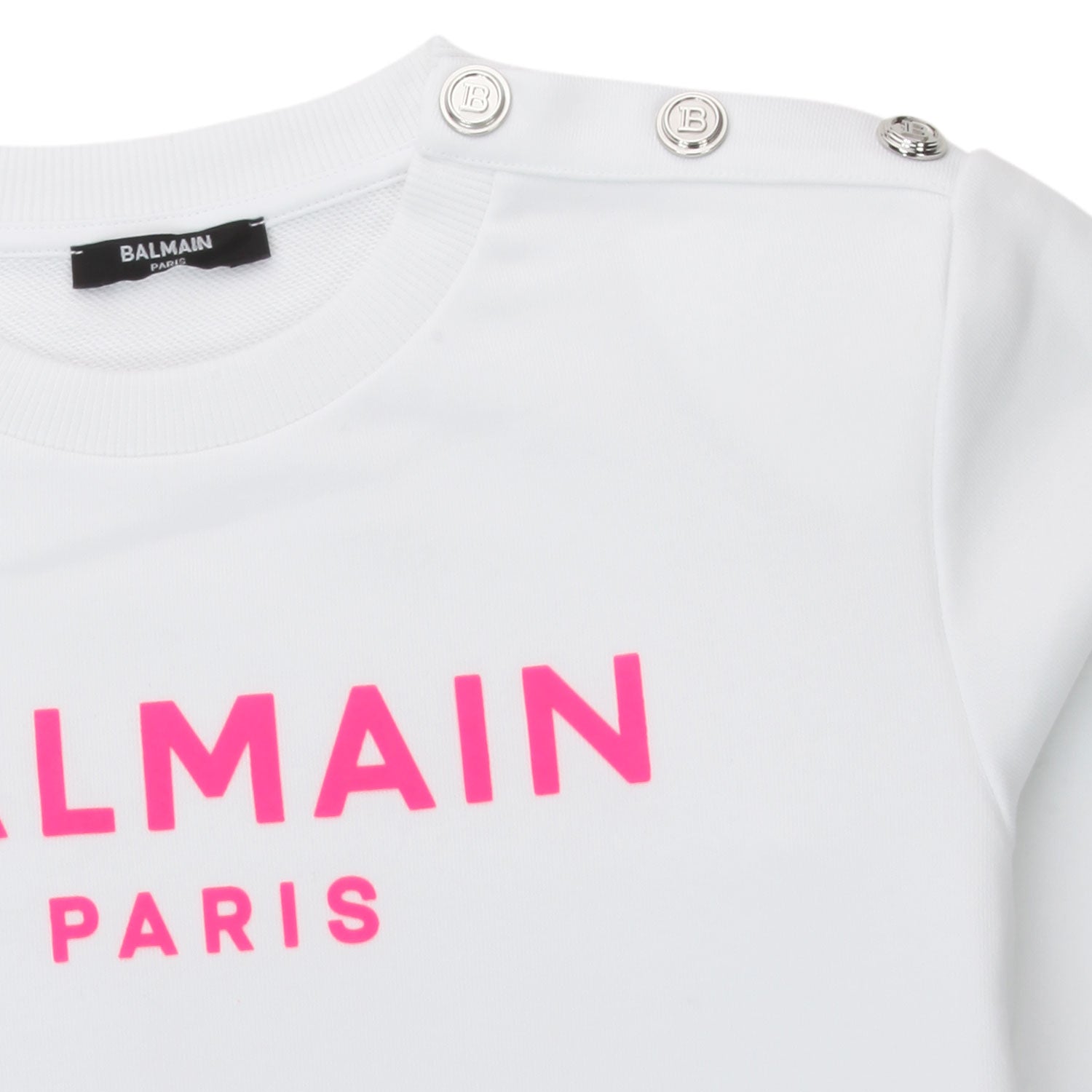 FELPA BIANCA CON BOTTONI SILVER BAMBINA E TEEN - annameglio.com abbigliamento moda