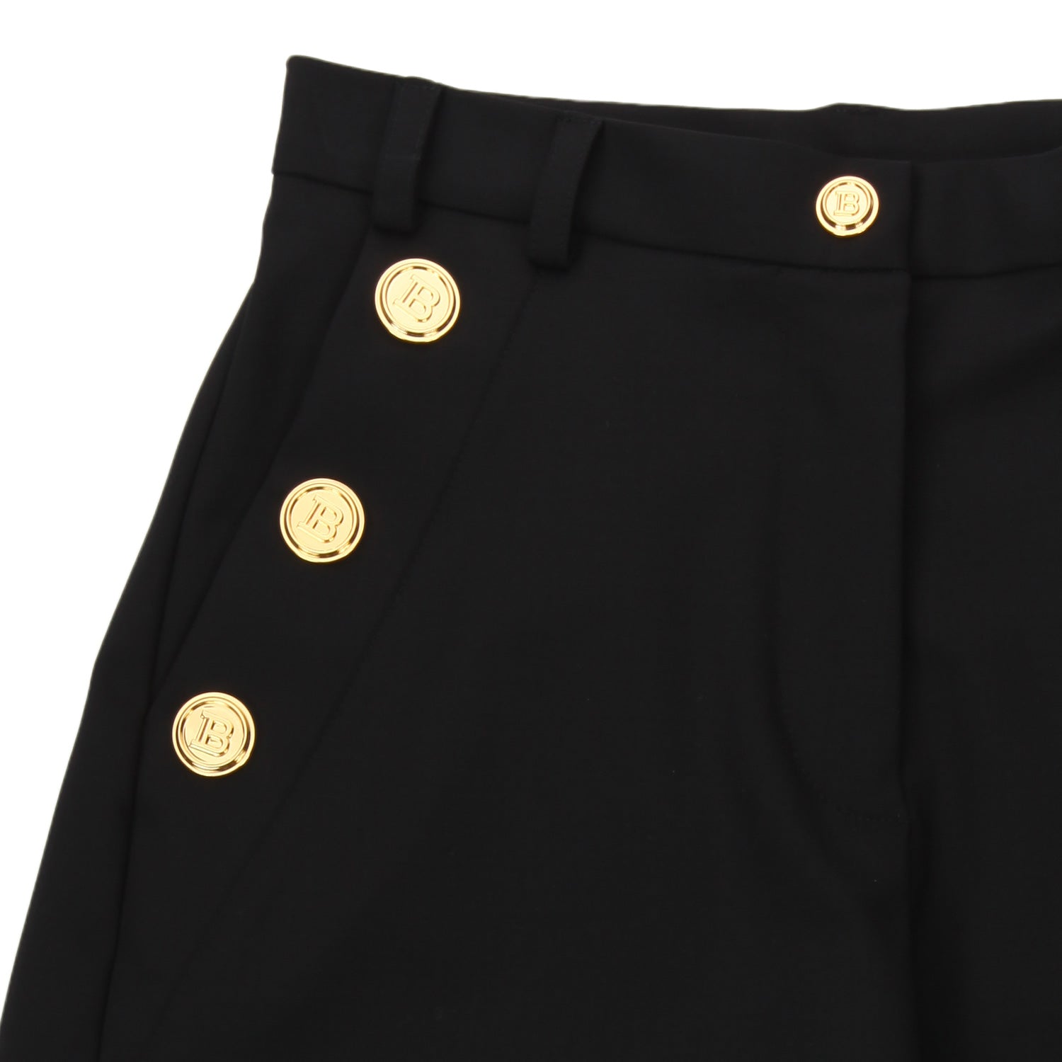 SHORTS NERI CON BOTTONI ORO GIRL - annameglio.com abbigliamento moda