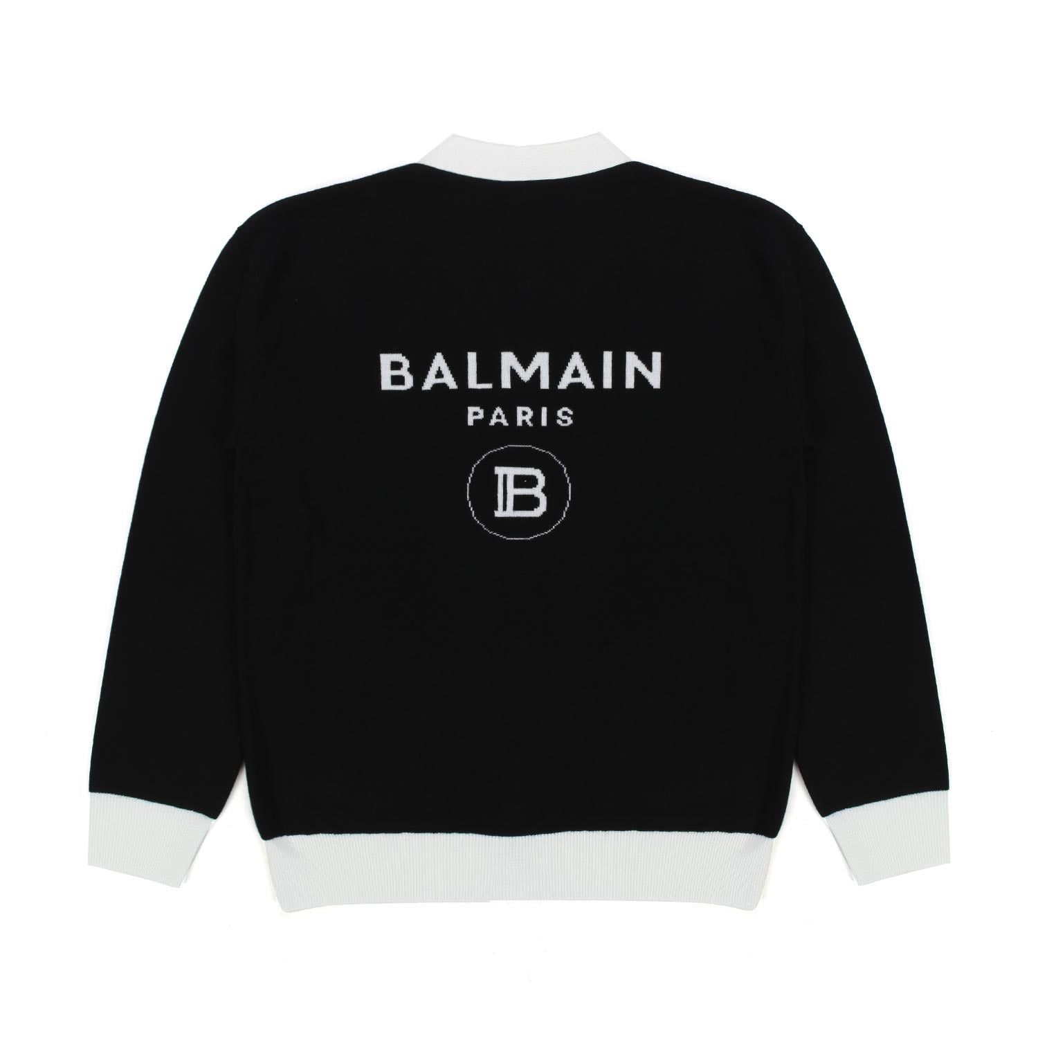 CARDIGAN BIANCO E NERO LOGO GIRL - annameglio.com abbigliamento moda