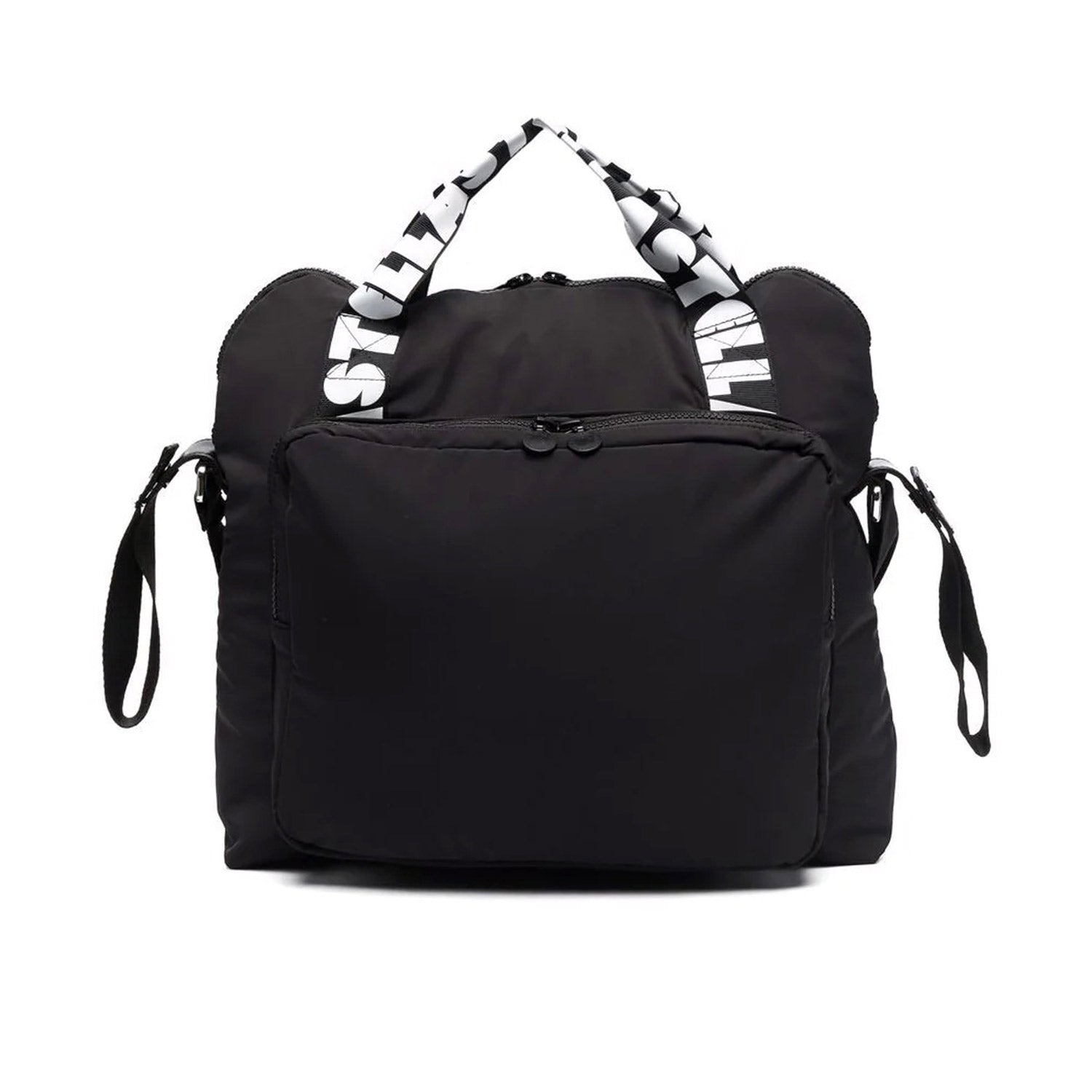 BORSA FASCIATOIO NERA CON LOGHI BIANCHI - annameglio.com abbigliamento moda