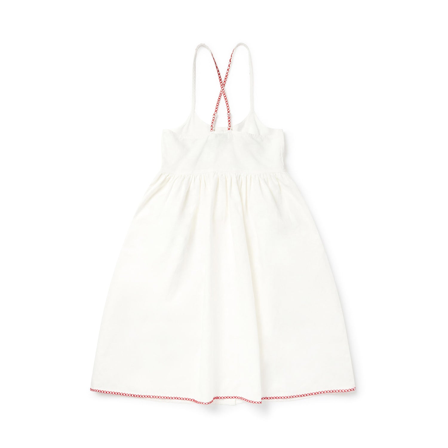 ABITO BIANCO PANNA CON FIORI RICAMATI BAMBINA - annameglio.com abbigliamento moda