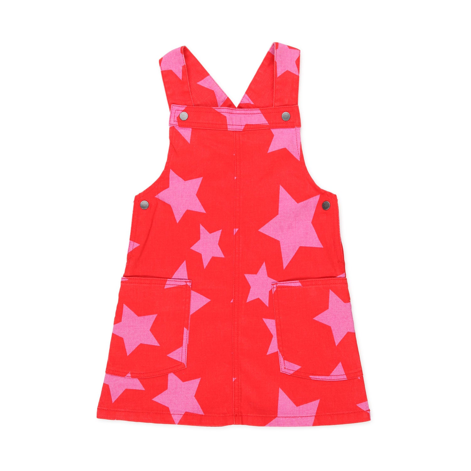 GONNA SALOPETTE ROSSA CON STELLE ROSA BAMBINA - annameglio.com abbigliamento moda