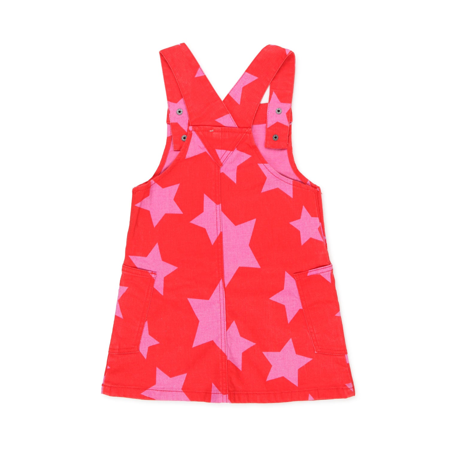 GONNA SALOPETTE ROSSA CON STELLE ROSA BAMBINA - annameglio.com abbigliamento moda