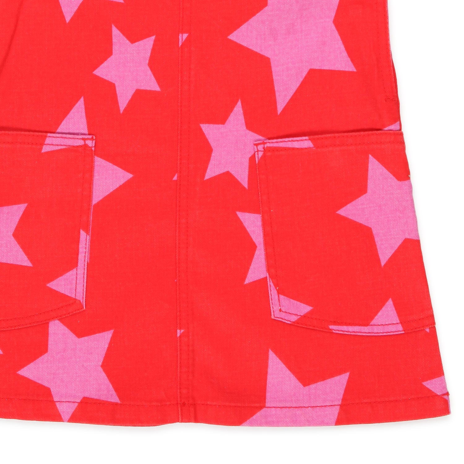 GONNA SALOPETTE ROSSA CON STELLE ROSA BAMBINA - annameglio.com abbigliamento moda