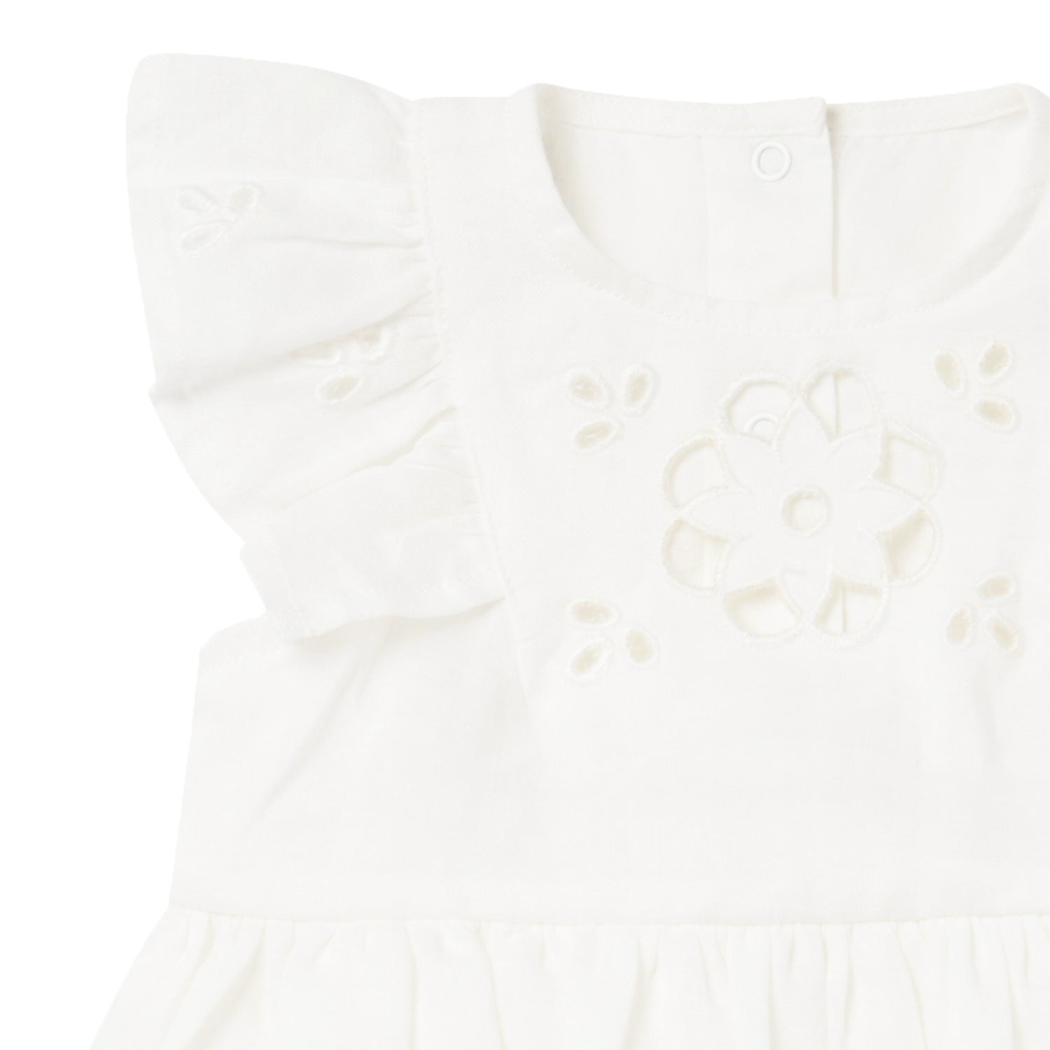 VESTITINO RAMIA BIANCO CON CULOTTE BAMBINA BEBÈ - annameglio.com abbigliamento moda