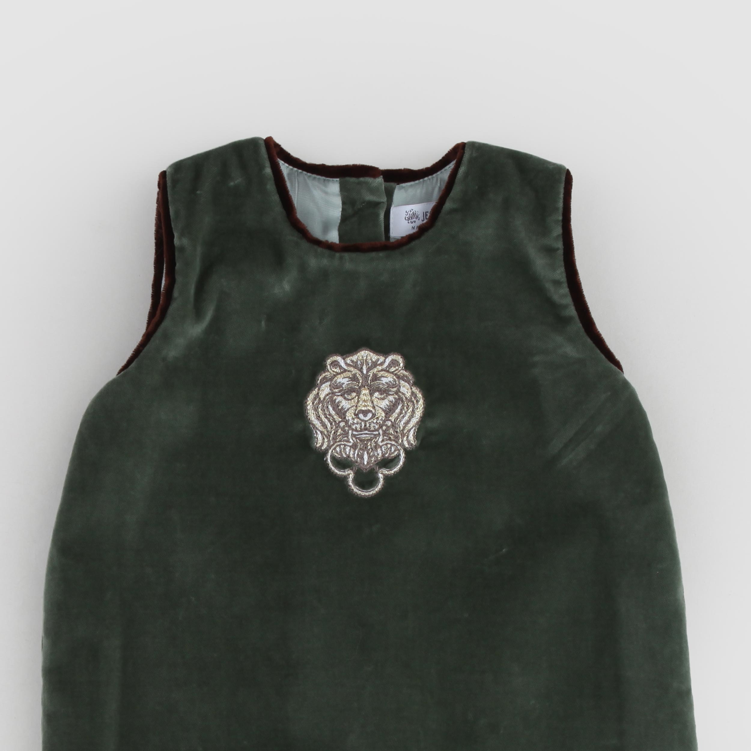 Abito Verde Smanicato Con Leone Firmato JESURUM