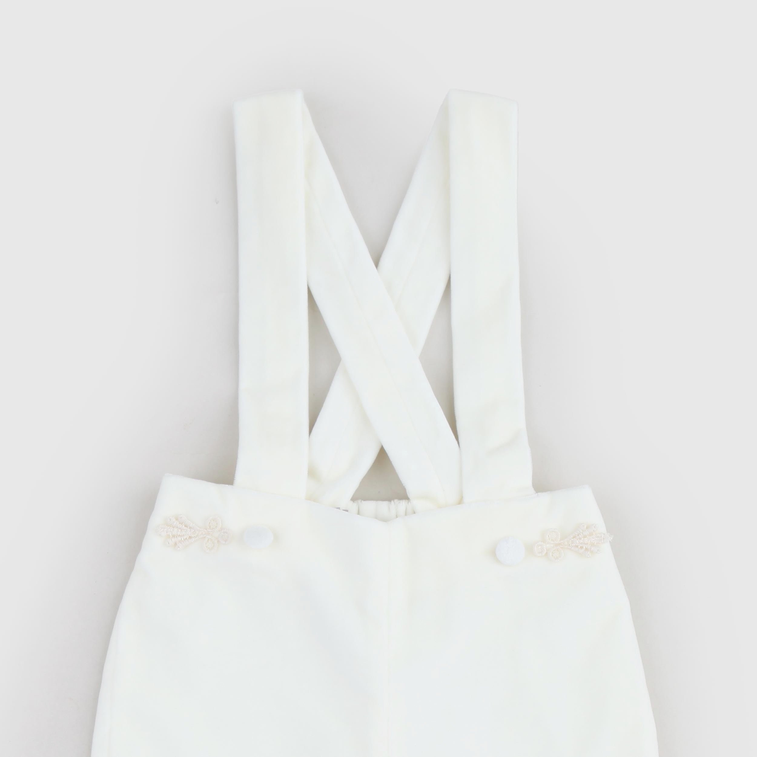 Pantaloncini Crema Con Bretelle Firmati JESURUM