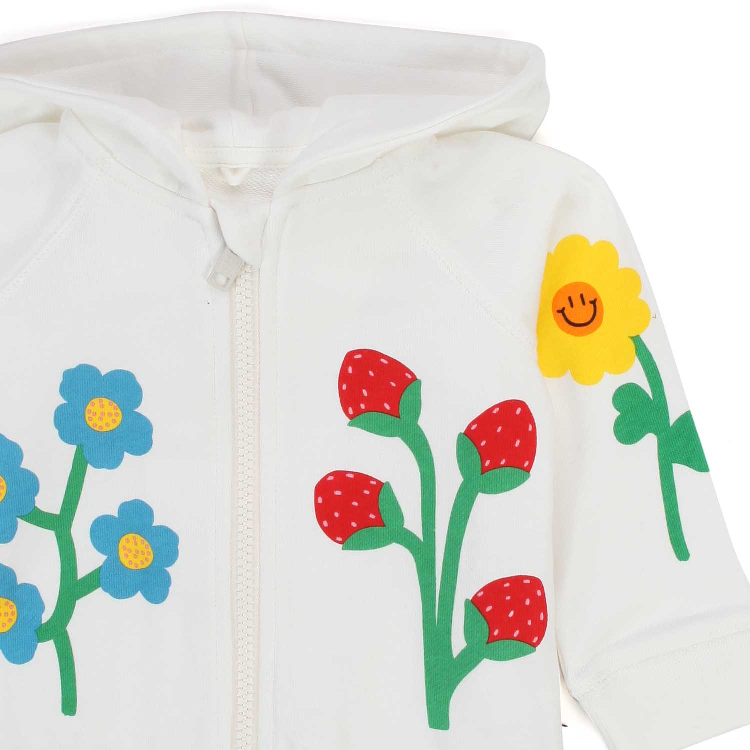 FELPA BIANCA CON FIORI MULTICOLOR BAMBINA BABY - annameglio.com abbigliamento moda
