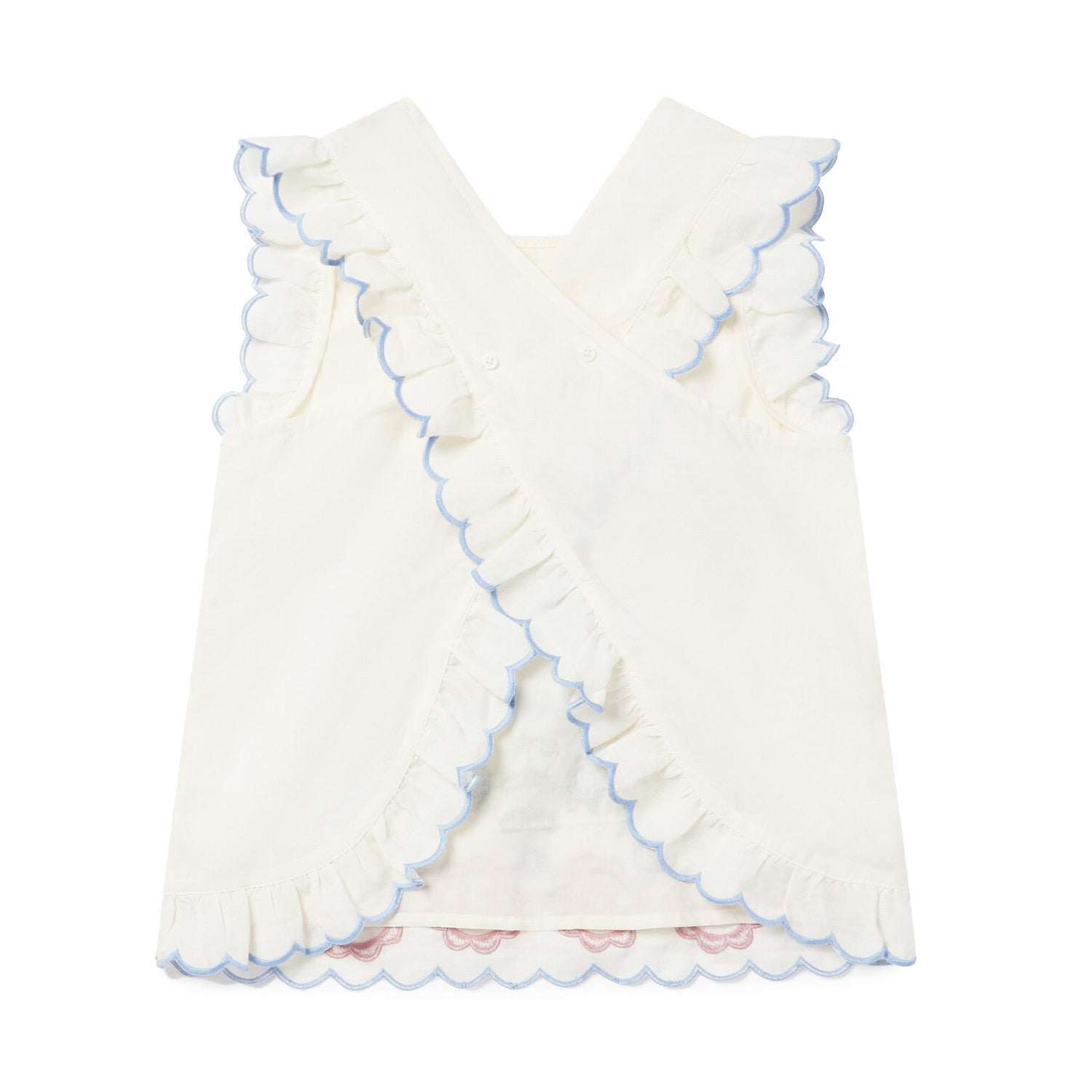 TOP RAMIA BIANCO CON FIORI RICAMATI BAMBINA E TEEN - annameglio.com abbigliamento moda