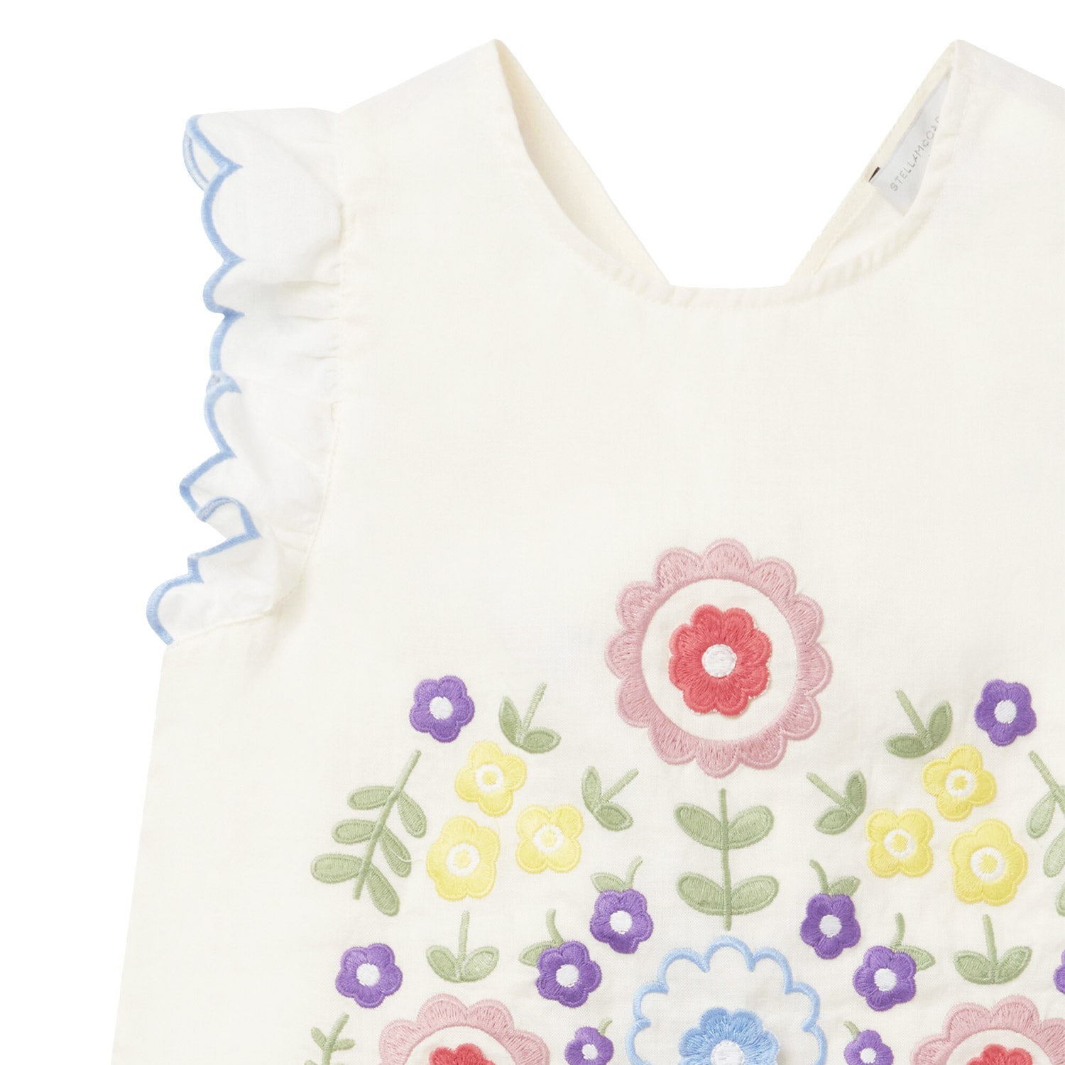 TOP RAMIA BIANCO CON FIORI RICAMATI BAMBINA E TEEN - annameglio.com abbigliamento moda