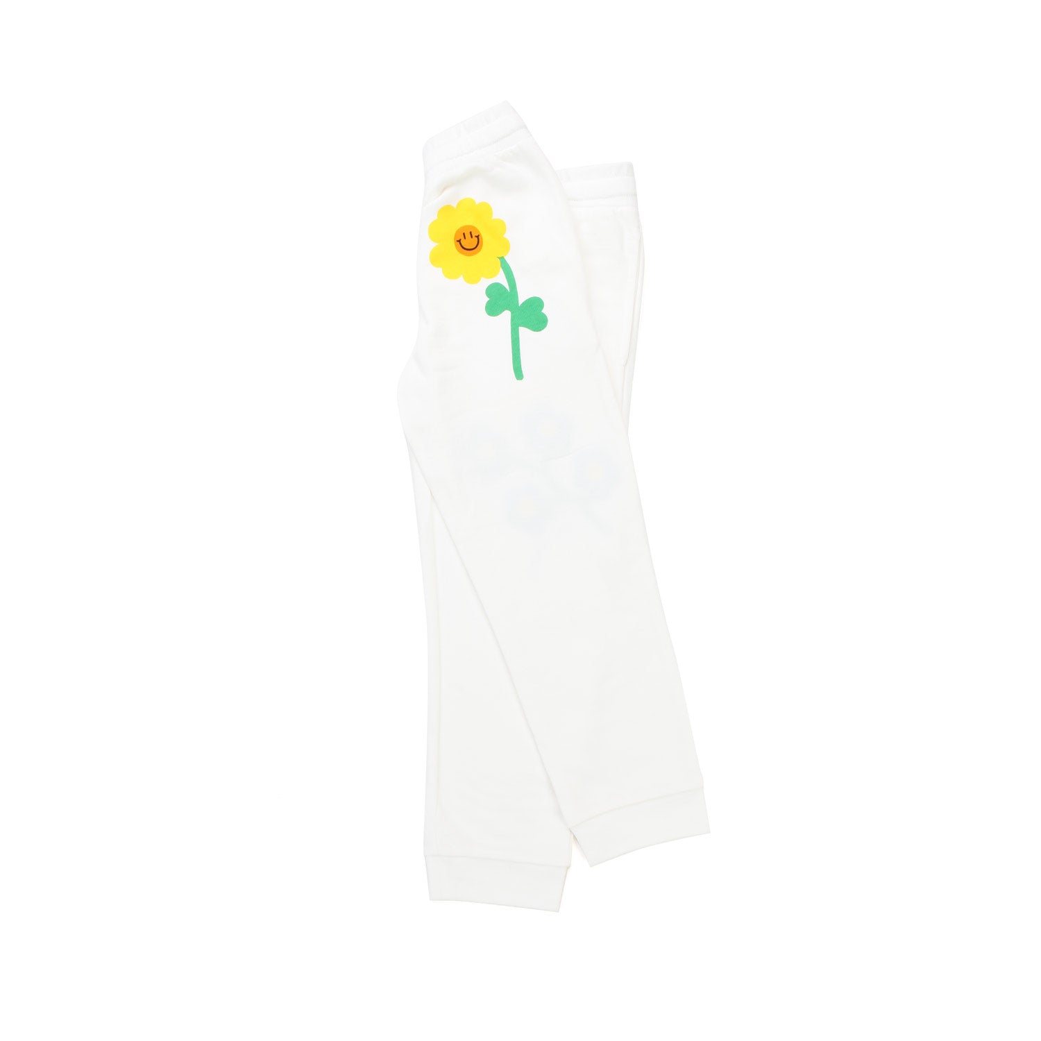 PANTALONE TUTA BIANCO CON FIORI BAMBINA - annameglio.com abbigliamento moda