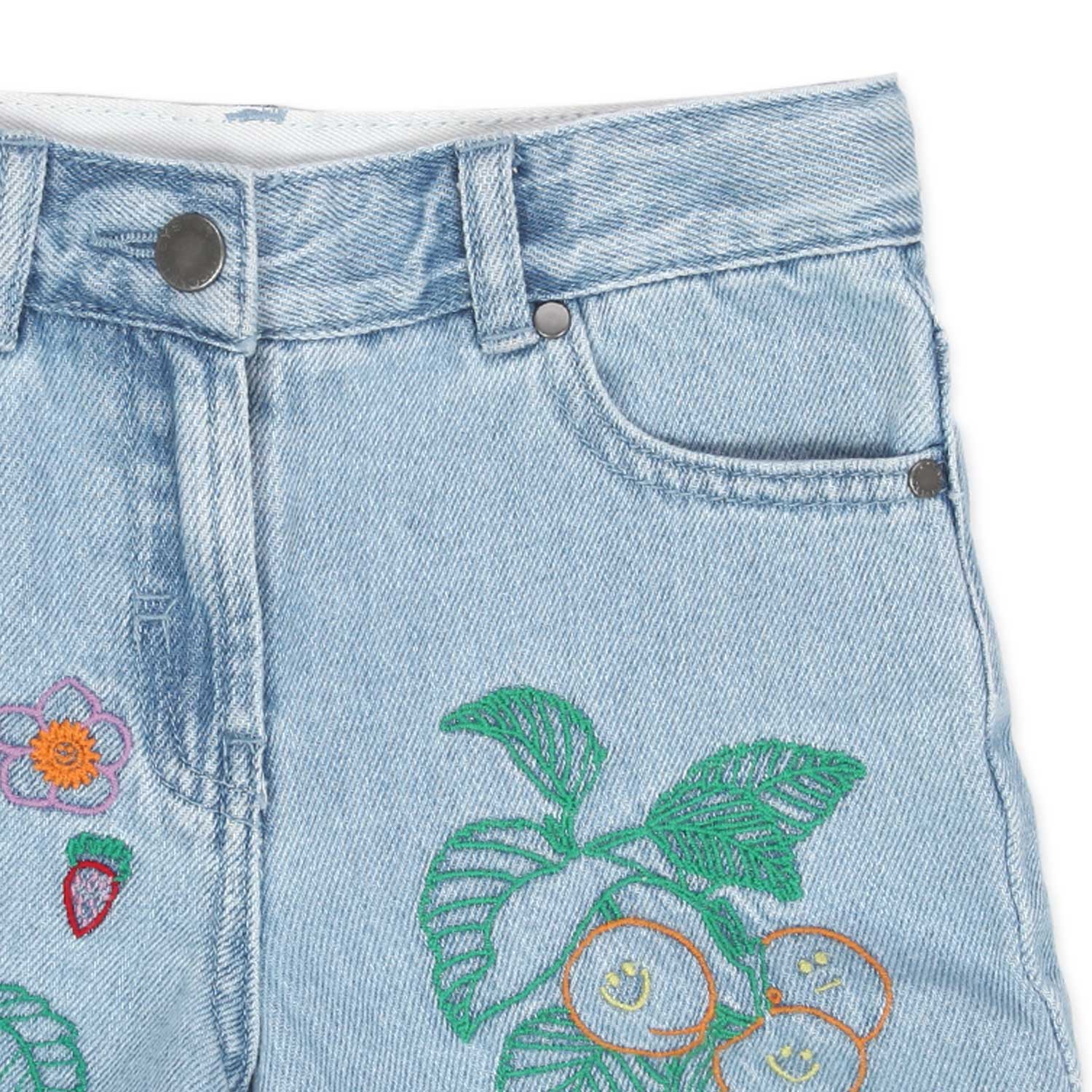 SHORTS DI JEANS CON RICAMI BAMBINA E TEEN - annameglio.com abbigliamento moda