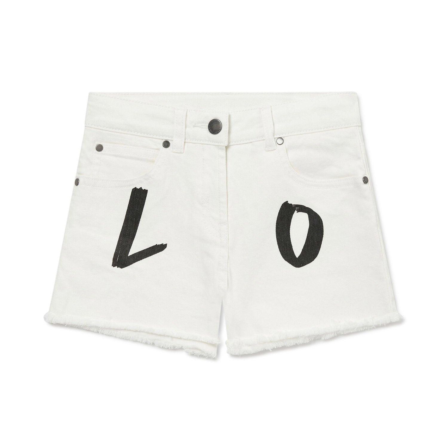 SHORTS LOVE BIANCHI IN DENIM BAMBINA E TEEN - annameglio.com abbigliamento moda