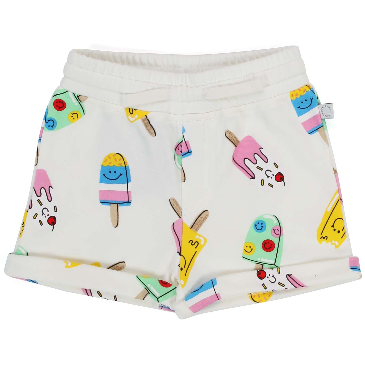 SHORTS IN FELPA BIANCHI E MULTICOLOR BAMBINA BABY - annameglio.com abbigliamento moda