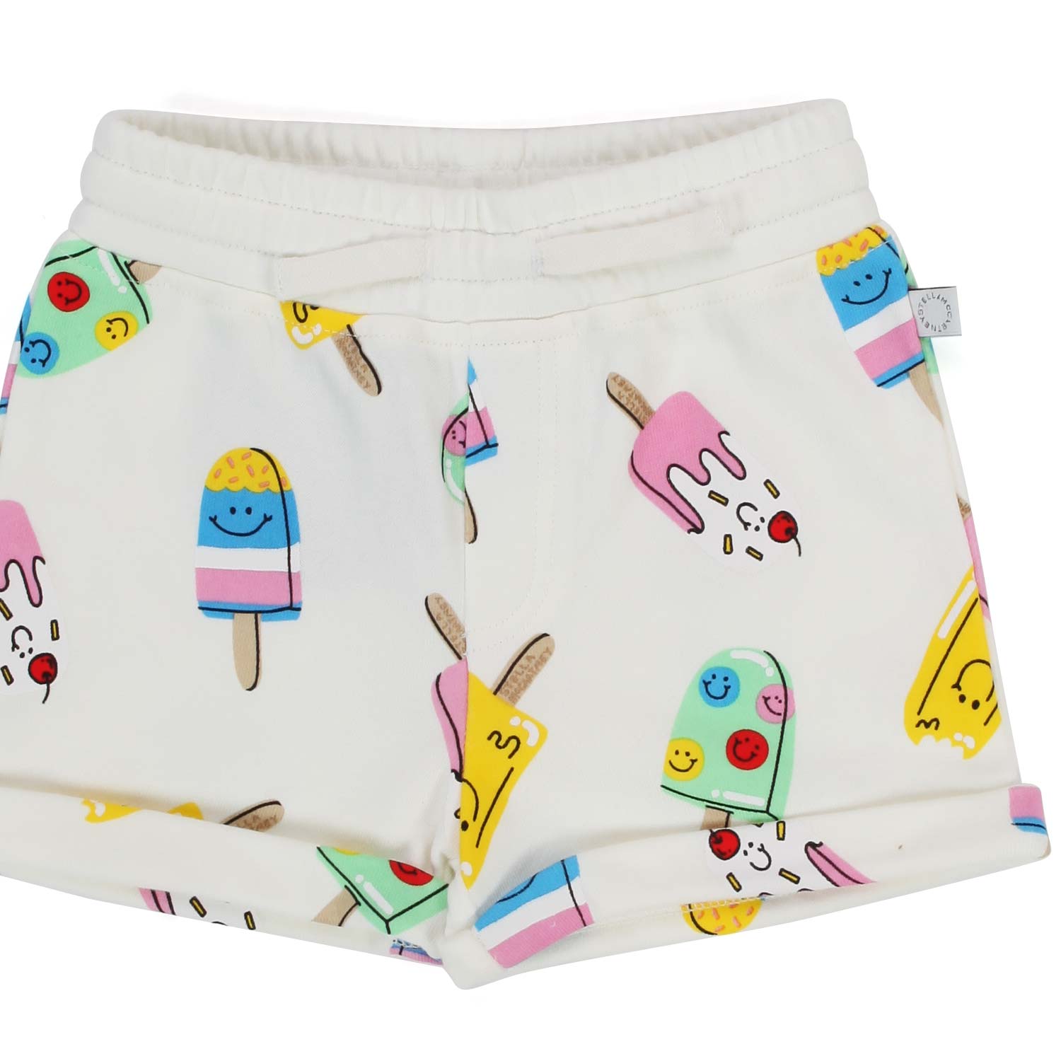 SHORTS IN FELPA BIANCHI E MULTICOLOR BAMBINA BABY - annameglio.com abbigliamento moda