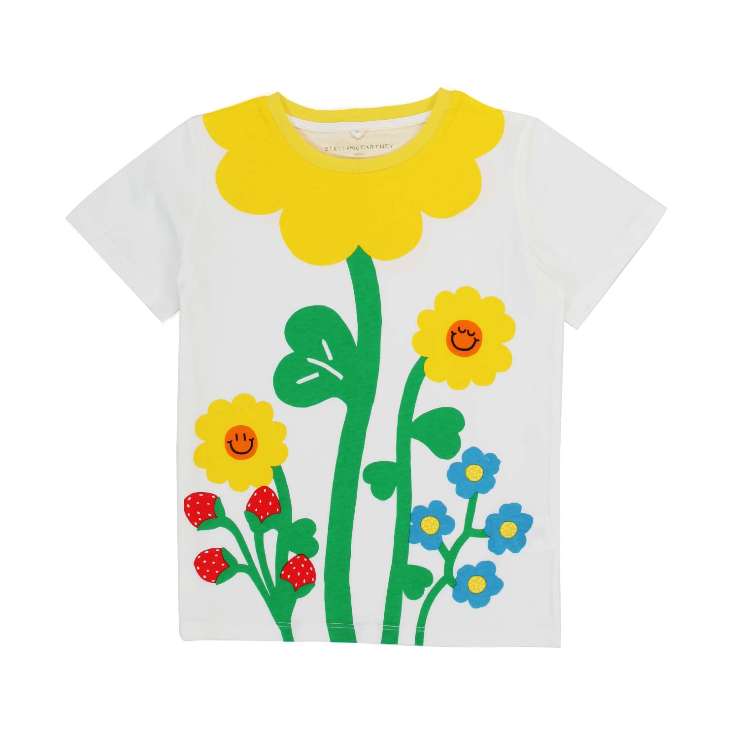 T-SHIRT BIANCA CON FIORI BAMBINA - annameglio.com abbigliamento moda