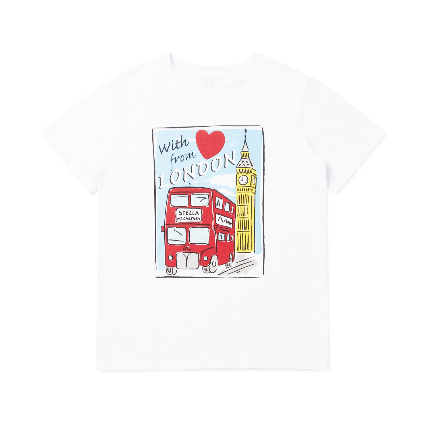 T-SHIRT UNISEX BIANCA CON STAMPA LONDON - annameglio.com abbigliamento moda