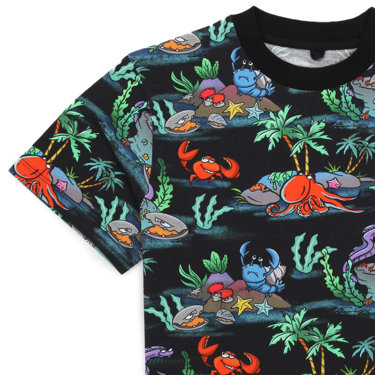 T-SHIRT UNISEX NERA CON STAMPE BAMBINO - annameglio.com abbigliamento moda