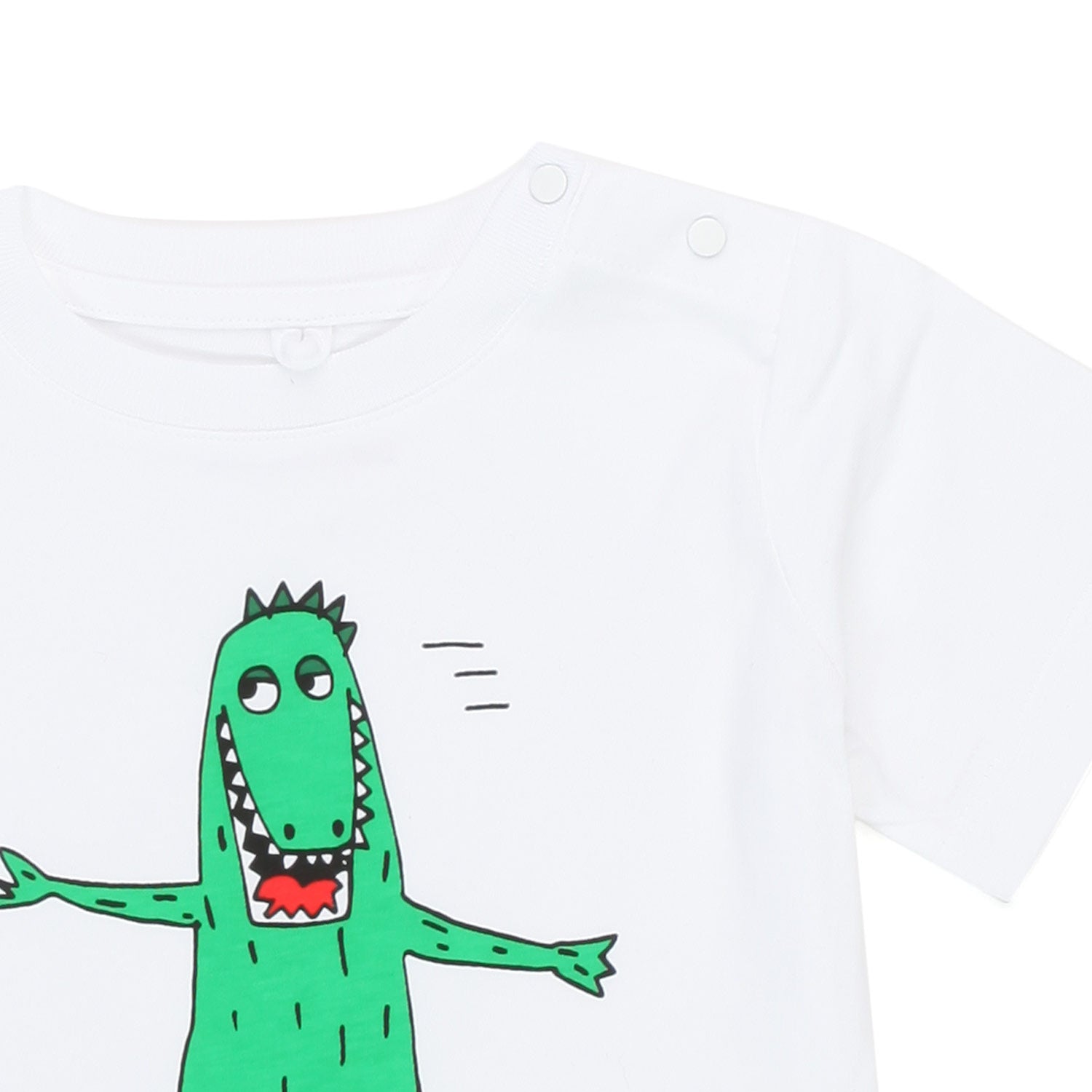 T-SHIRT BIANCA CON COCCODRILLO BAMBINO E BEBÈ - annameglio.com abbigliamento moda