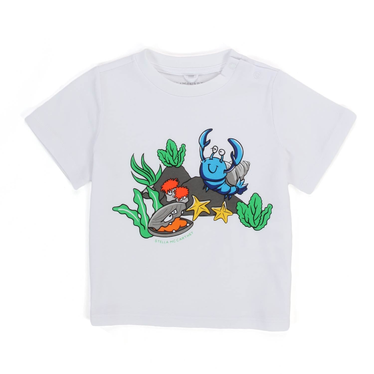 T-SHIRT BIANCA CON STAMPA MULTICOLOR BABY UNISEX - annameglio.com abbigliamento moda
