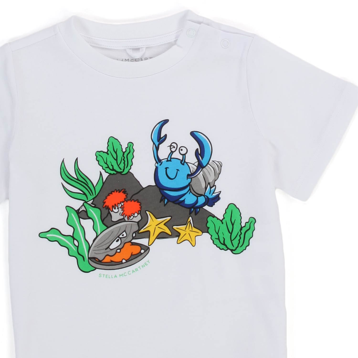 T-SHIRT BIANCA CON STAMPA MULTICOLOR BABY UNISEX - annameglio.com abbigliamento moda