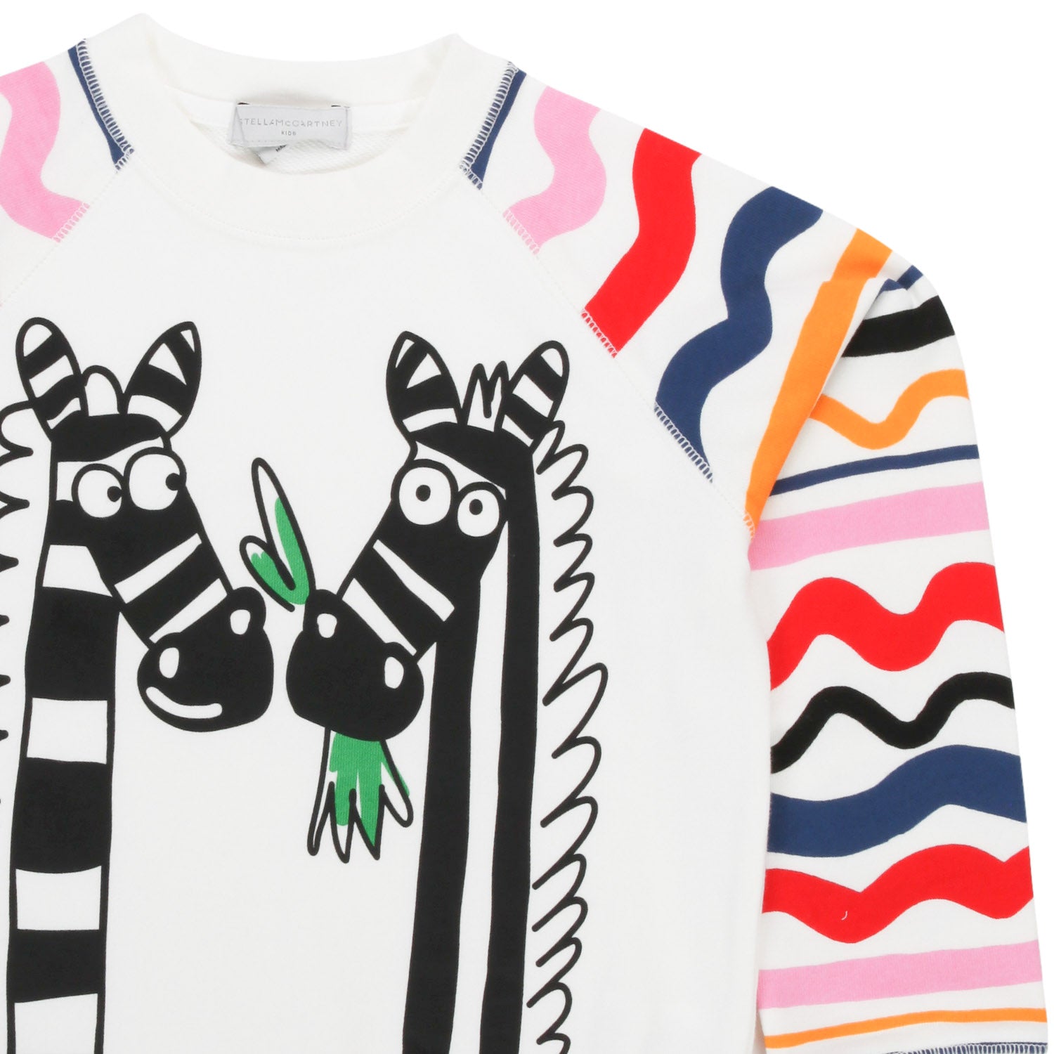 FELPA ZEBRE BIANCA E MULTICOLOR BAMBINO - annameglio.com abbigliamento moda