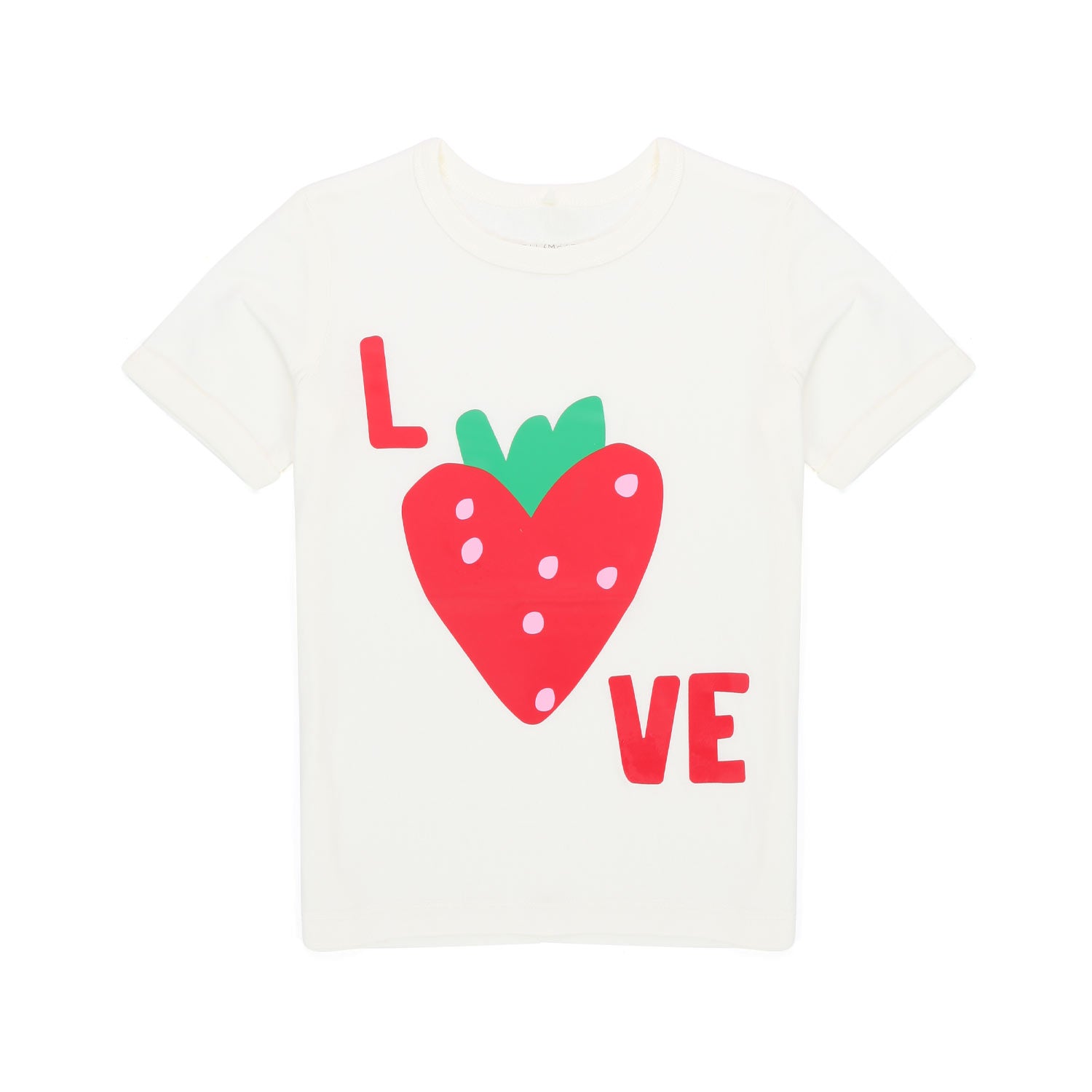 T-SHIRT BIANCO PANNA CON FRAGOLA BAMBINA - annameglio.com abbigliamento moda