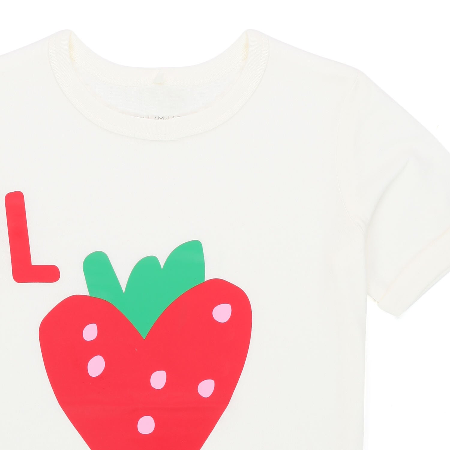 T-SHIRT BIANCO PANNA CON FRAGOLA BAMBINA - annameglio.com abbigliamento moda