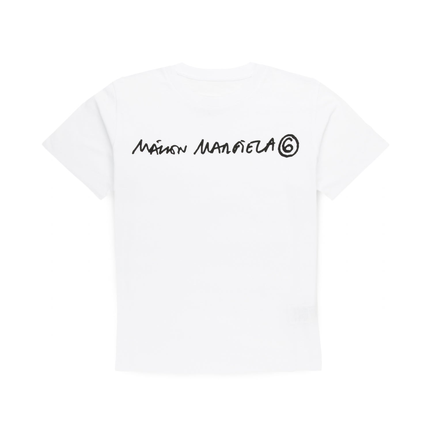 T-SHIRT MM6 BIANCA CON LOGO NERO BAMBINA E TEEN - annameglio.com abbigliamento moda
