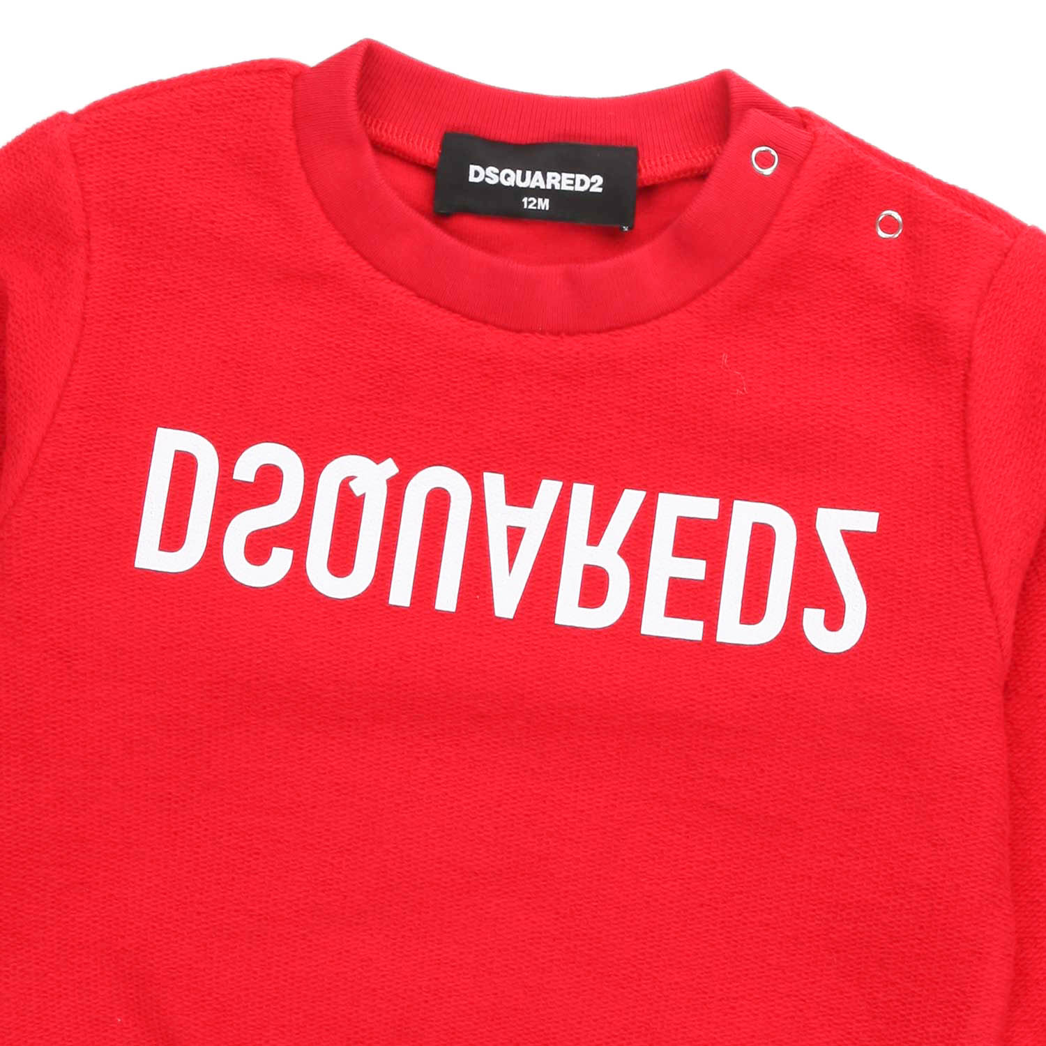 FELPA ROSSA CON LOGO BIANCO BAMBINO E BEBÈ - annameglio.com abbigliamento moda