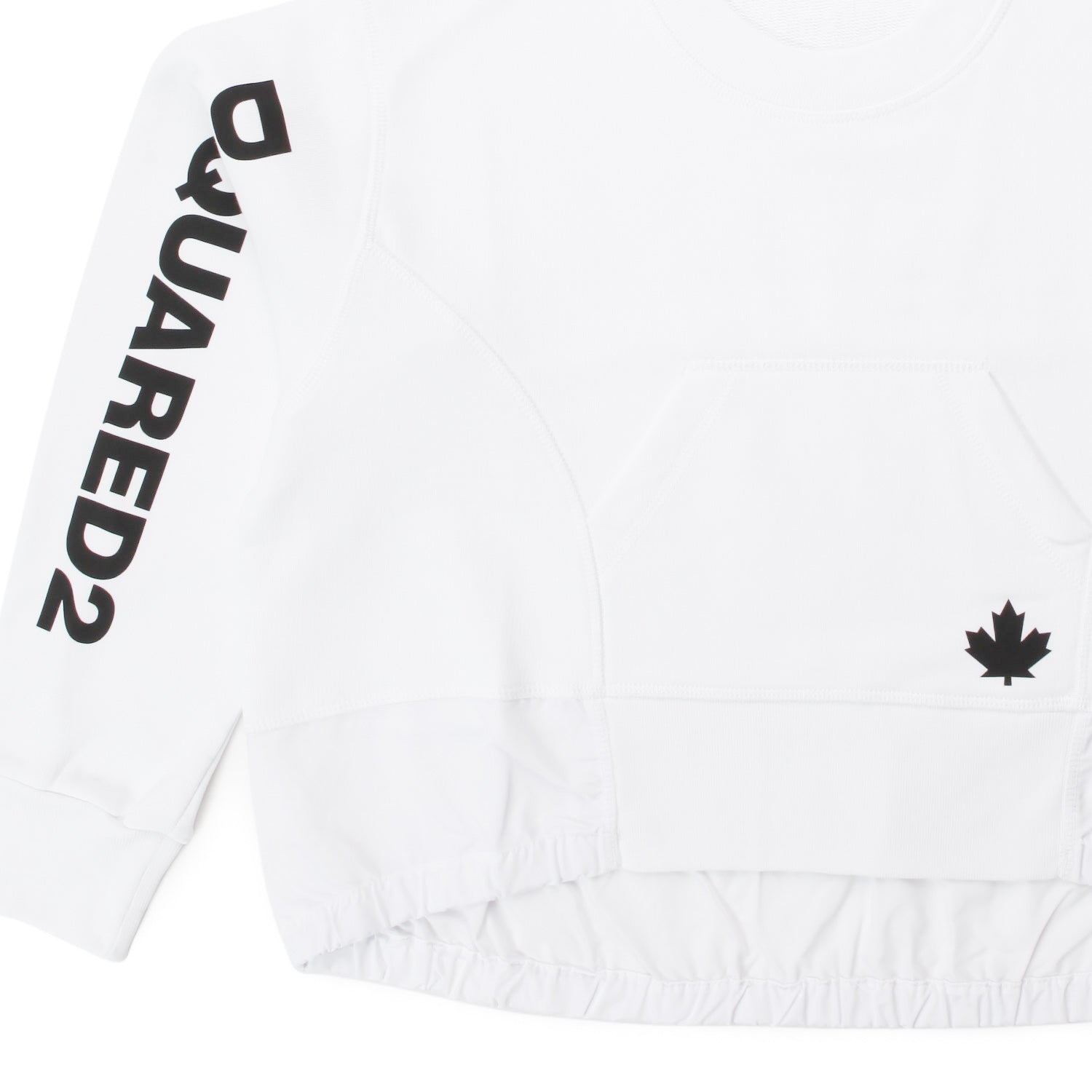 FELPA CROPPED BIANCA CON LOGO BAMBINA E TEEN - annameglio.com abbigliamento moda