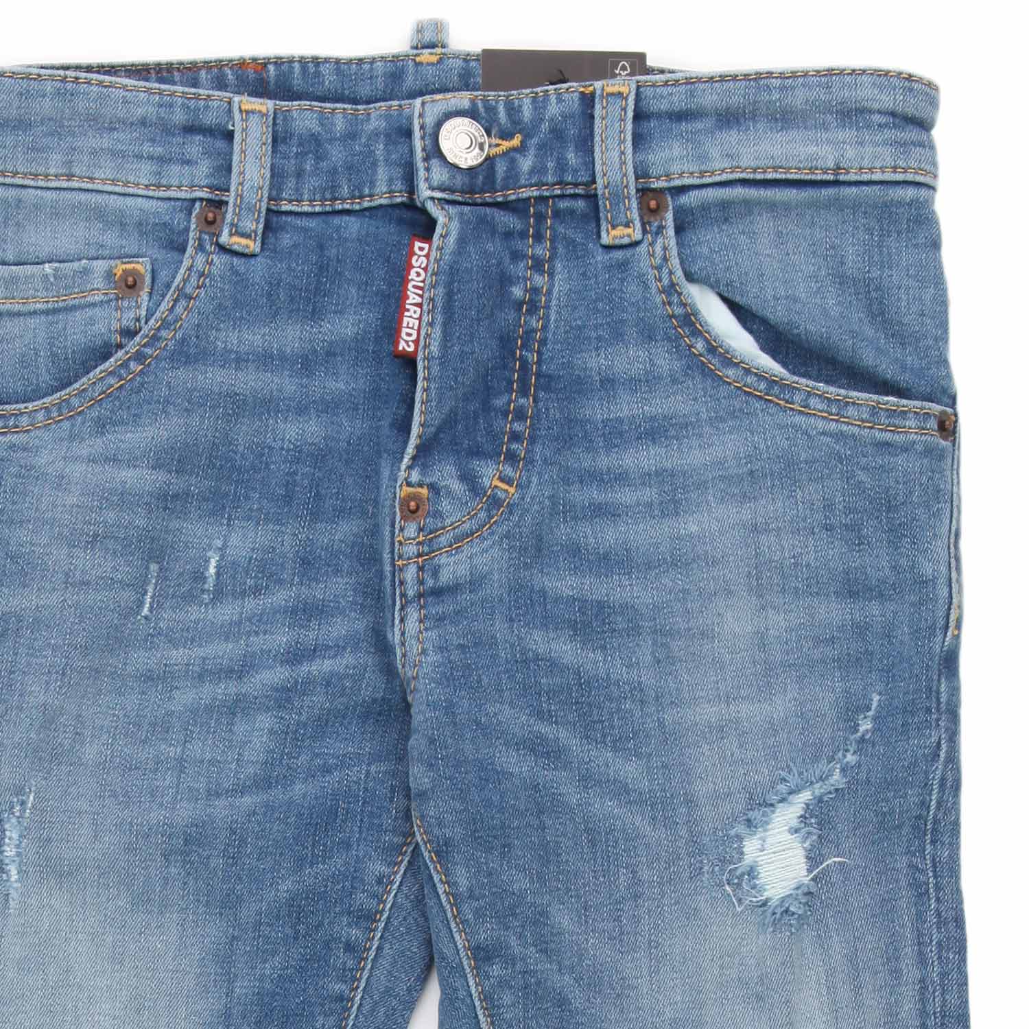 JEANS SLIM CHIARO CON STRAPPI BAMBINO E TEEN - annameglio.com abbigliamento moda