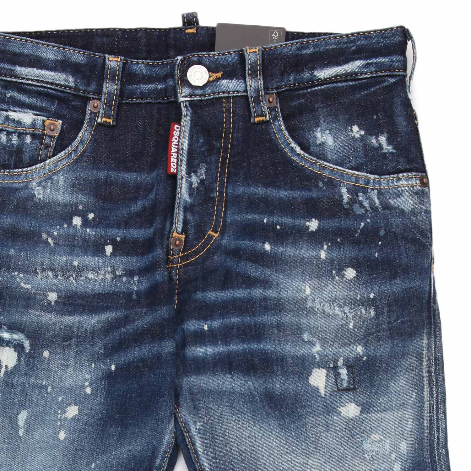 JEANS SLIM USED SCURO CON STRAPPI BAMBINO E TEEN - annameglio.com abbigliamento moda