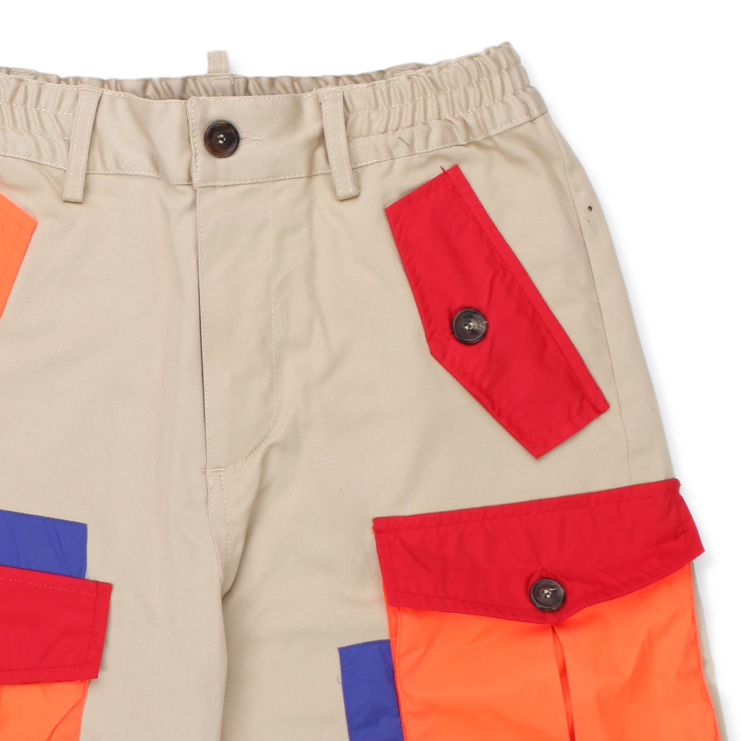 BERMUDA BEIGE CON TASCHE MULTICOLOR BAMBINO E TEEN - annameglio.com abbigliamento moda