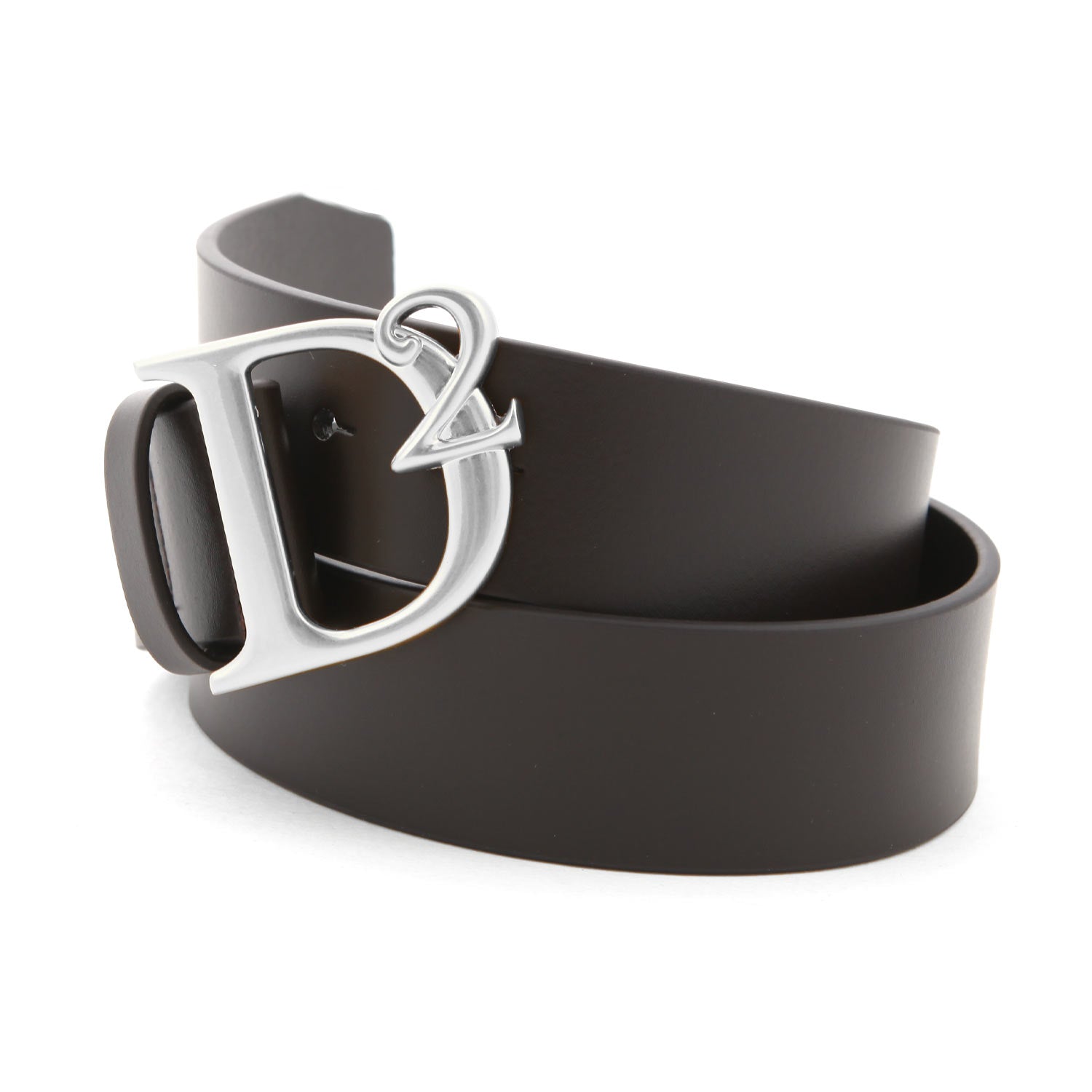 CINTURA UNISEX IN PELLE NERA CON MONOGRAMMA - annameglio.com abbigliamento moda