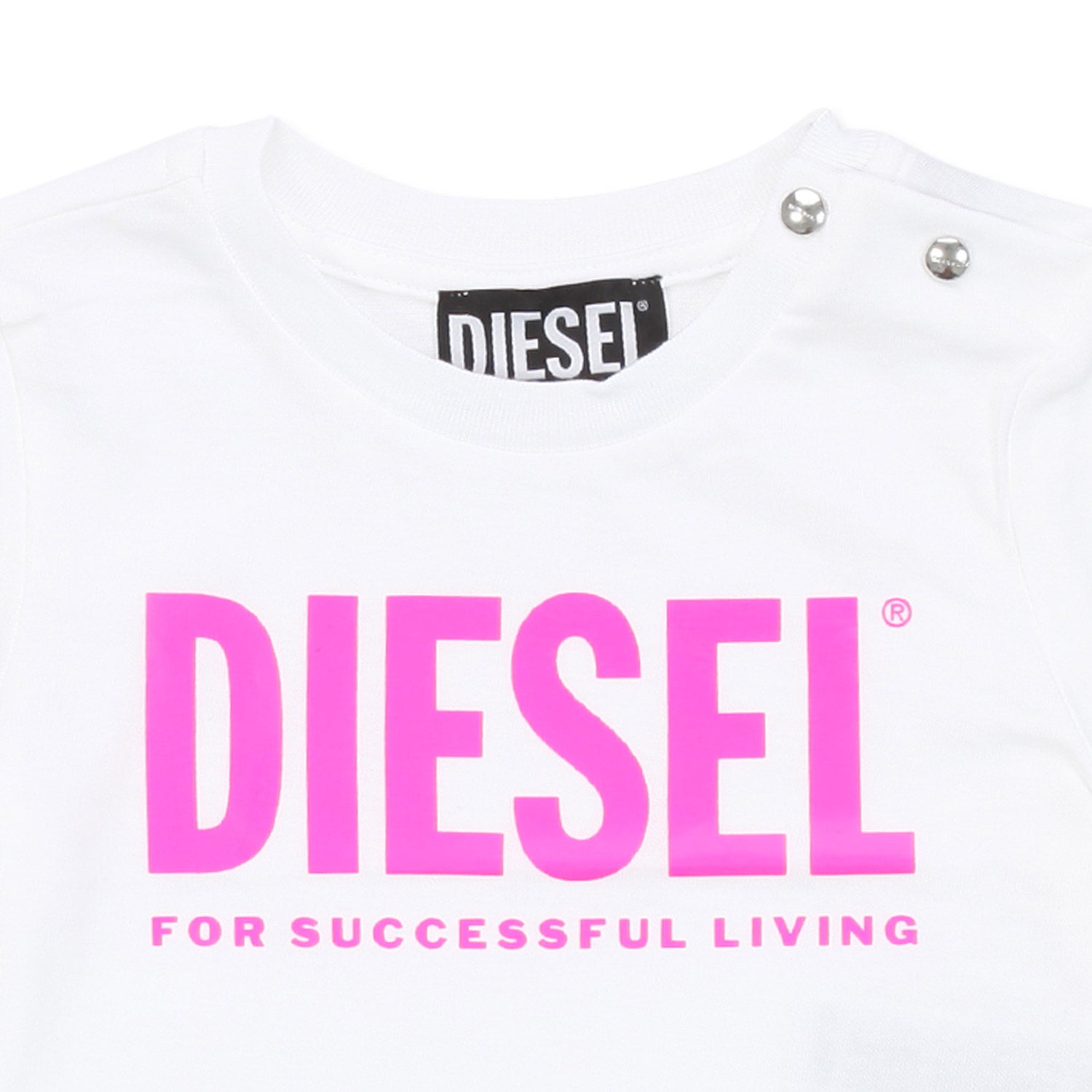 T-SHIRT BIANCA CON LOGO FUCSIA PER BIMBA - annameglio.com abbigliamento moda