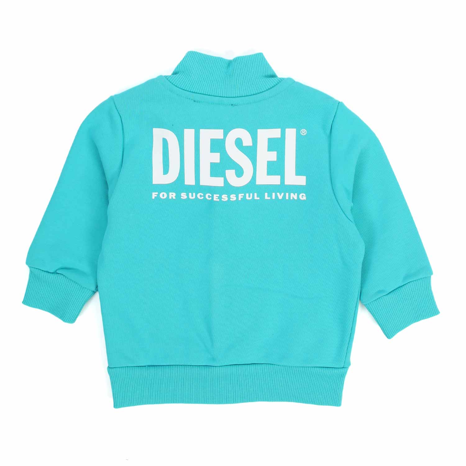 FELPA TURCHESE CON ZIP BABY UNISEX - annameglio.com abbigliamento moda