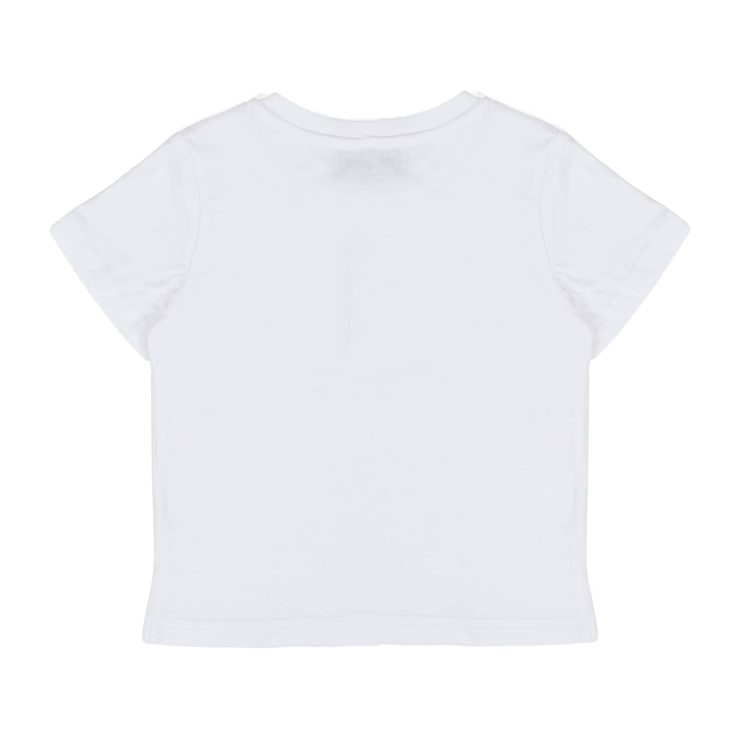 T-SHIRT BIANCA CON TASCHINO BLU BIMBO - annameglio.com abbigliamento moda