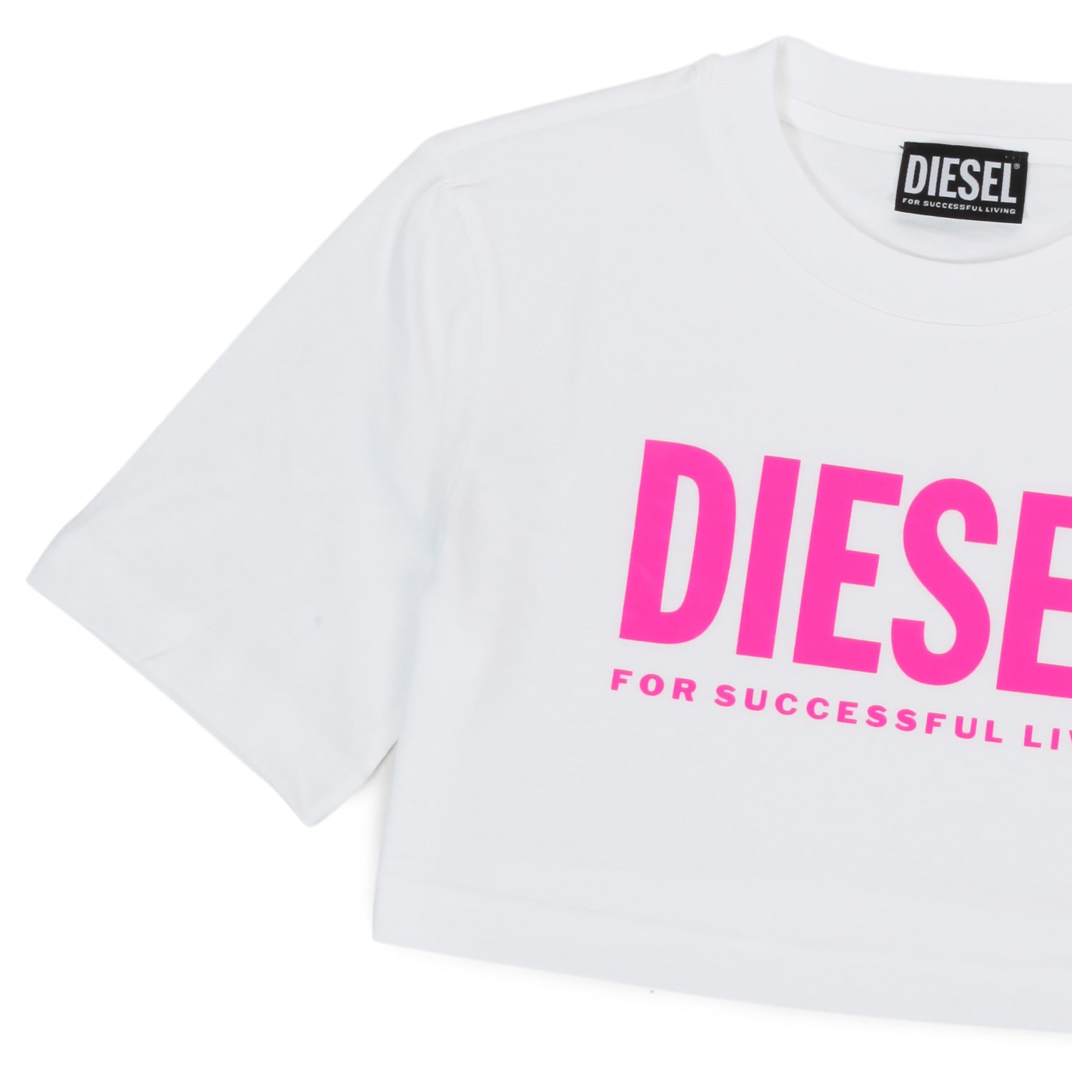 T-SHIRT CROPPED BIANCA E FUCSIA BAMBINA E TEEN - annameglio.com abbigliamento moda