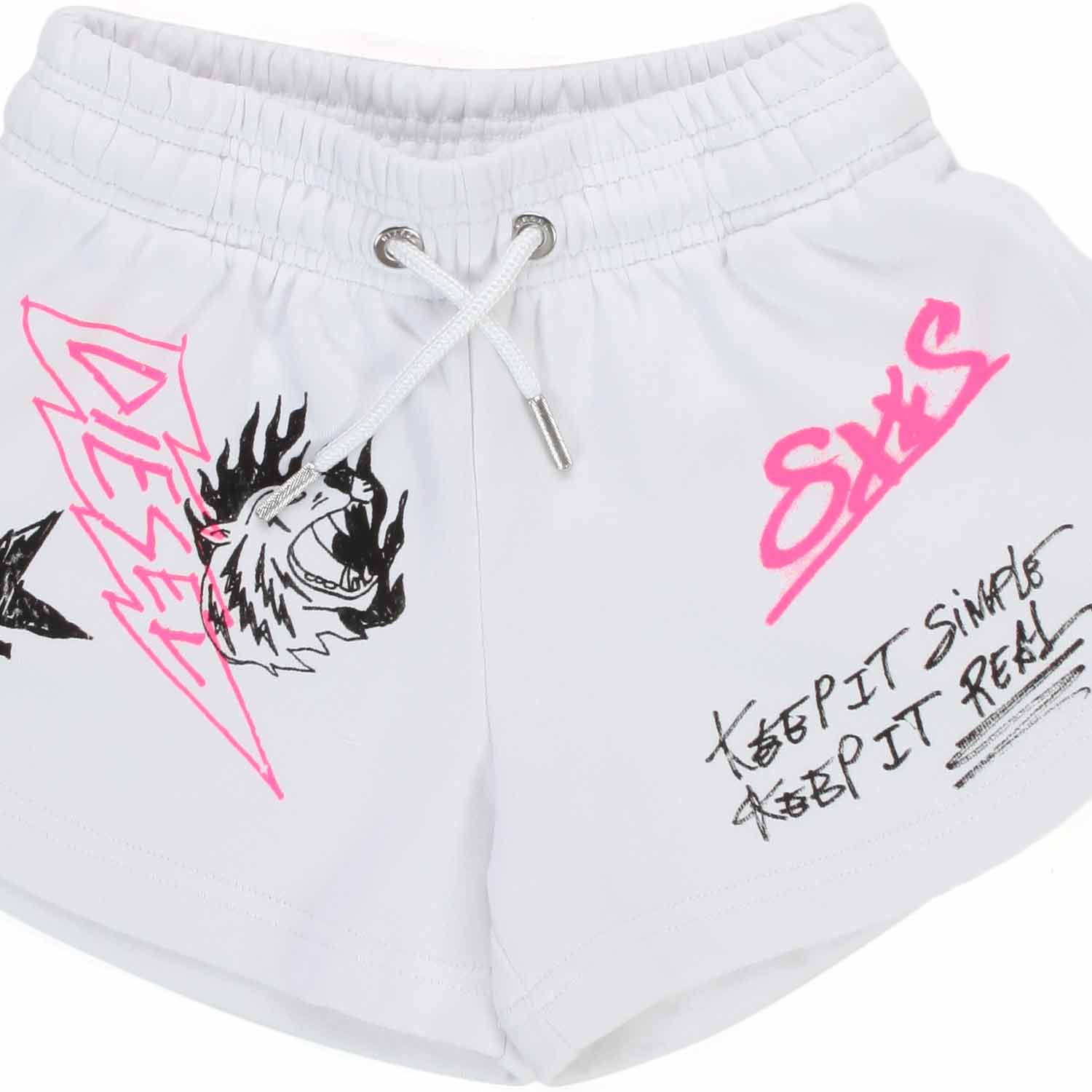 SHORTS IN FELPA BIANCHI BAMBINA E TEEN - annameglio.com abbigliamento moda