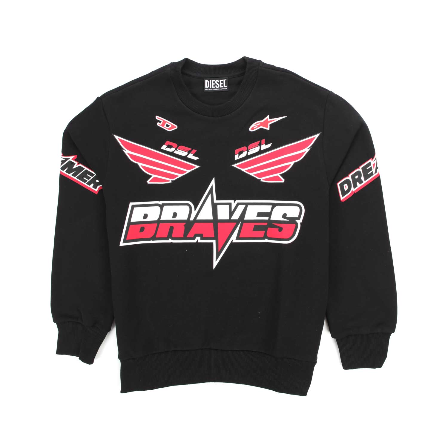 FELPA NERA CON STAMPA BOY - annameglio.com abbigliamento moda