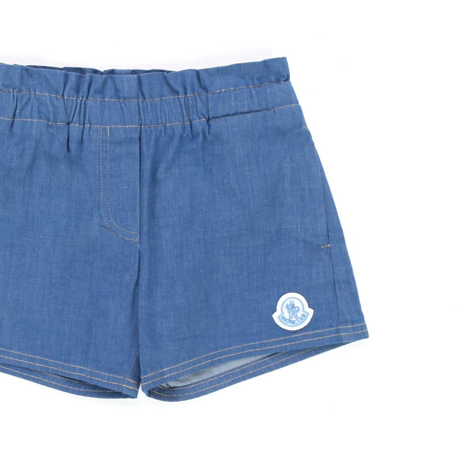 SHORTS CHAMBRAY BLU BABY UNISEX - annameglio.com abbigliamento moda