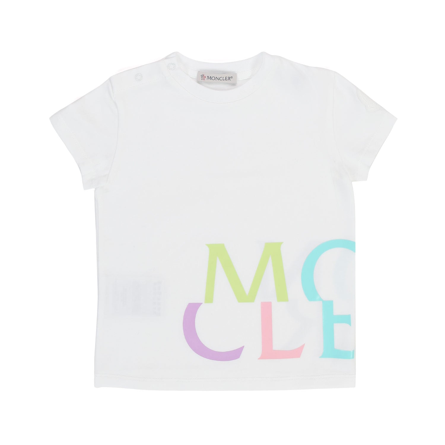 T-SHIRT BABY BIANCA CON LETTERING MULTICOLOR - annameglio.com abbigliamento moda