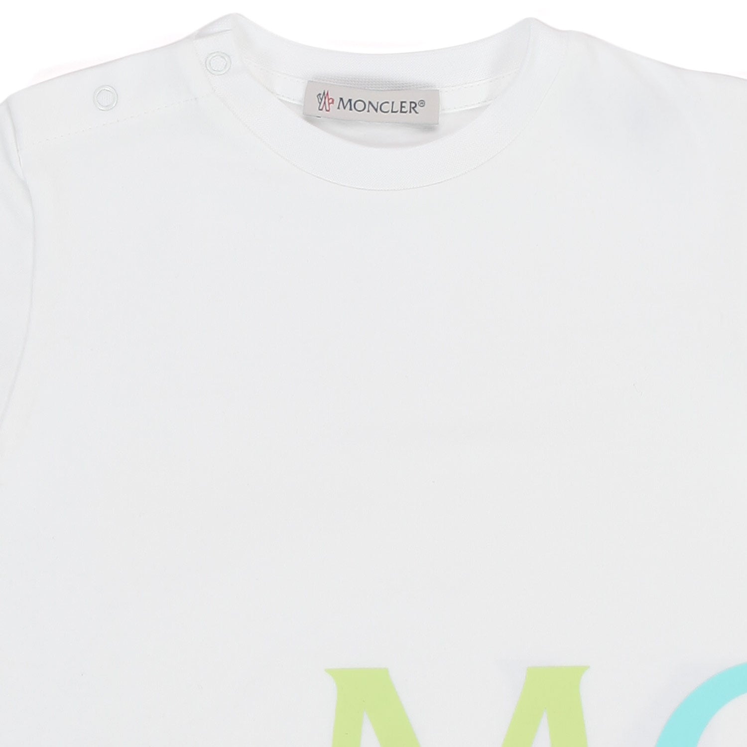 T-SHIRT BABY BIANCA CON LETTERING MULTICOLOR - annameglio.com abbigliamento moda