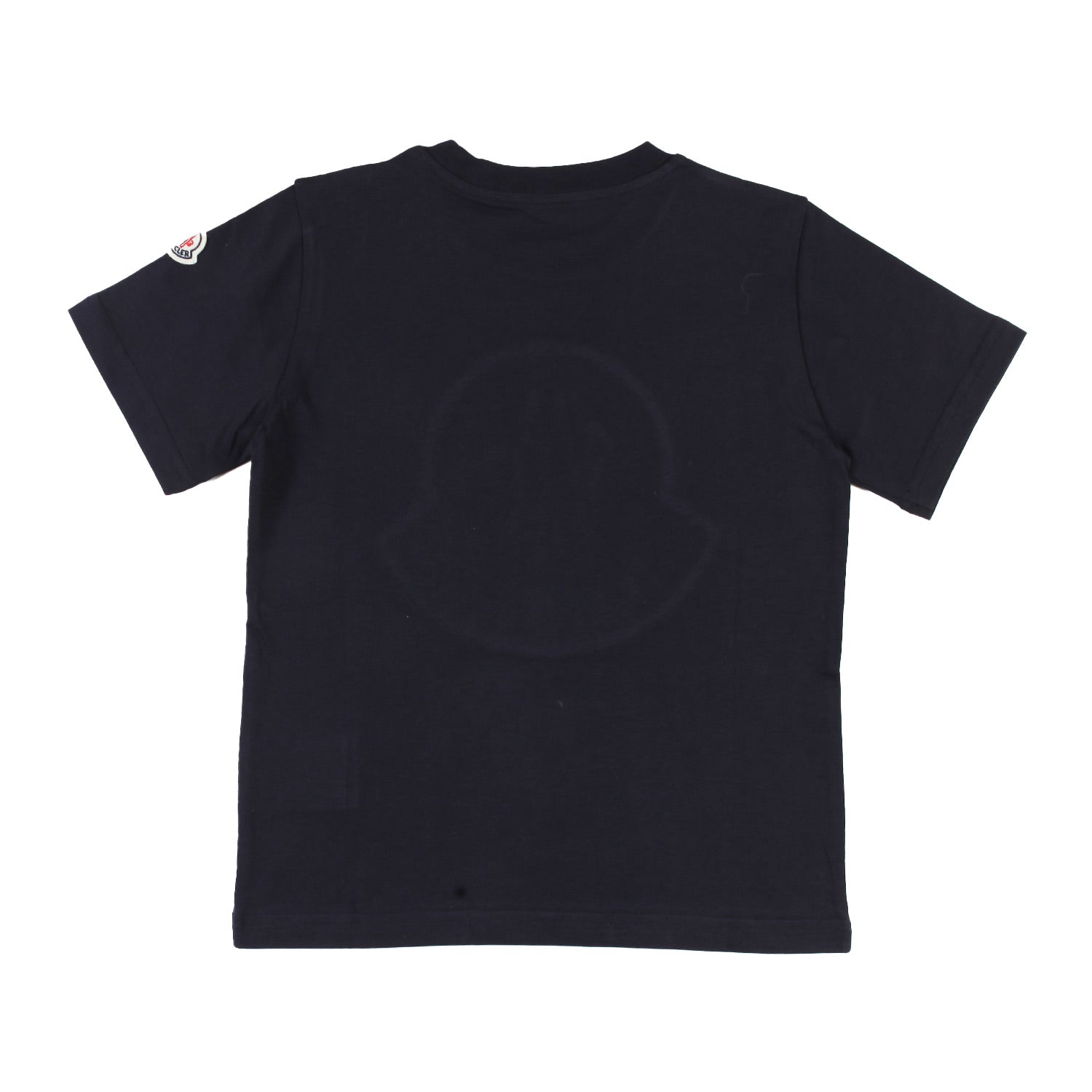 T-shirt Moncler blu navy con logo goffrato - annameglio.com abbigliamento moda