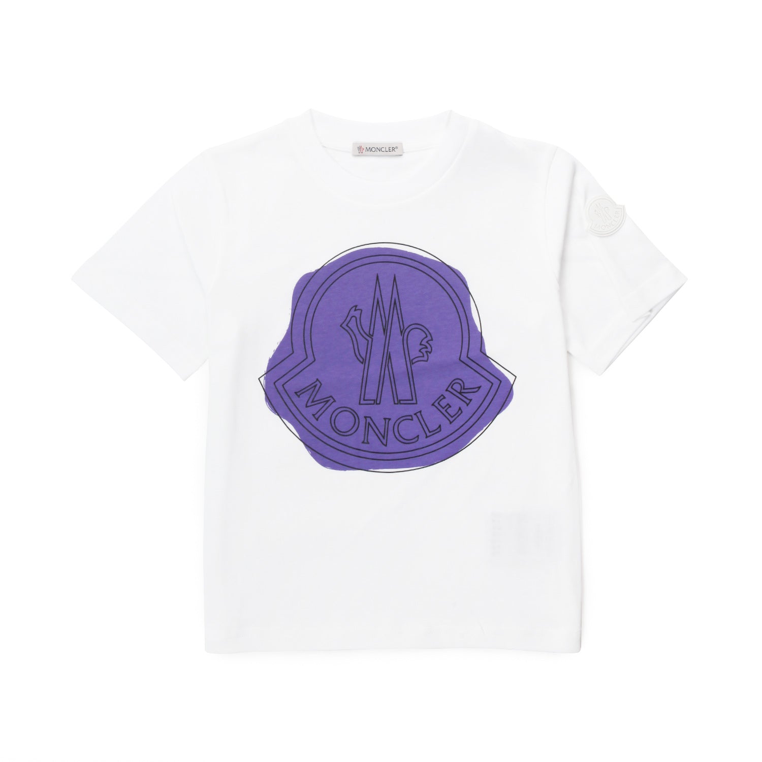 T-SHIRT BIANCA CON LOGO VIOLA BAMBINO E TEEN - annameglio.com abbigliamento moda
